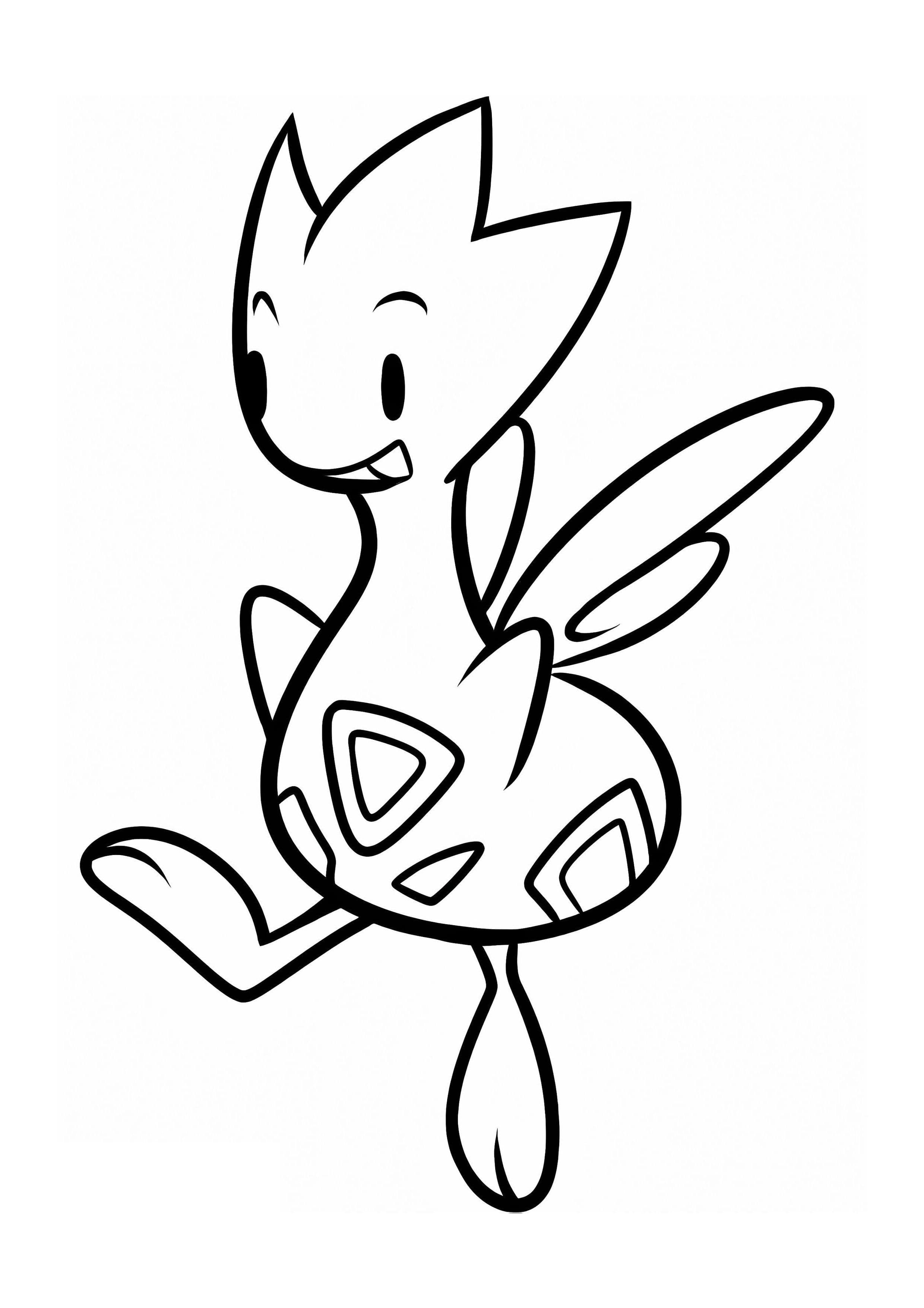 Página para colorear Togetic (A4) para imprimir