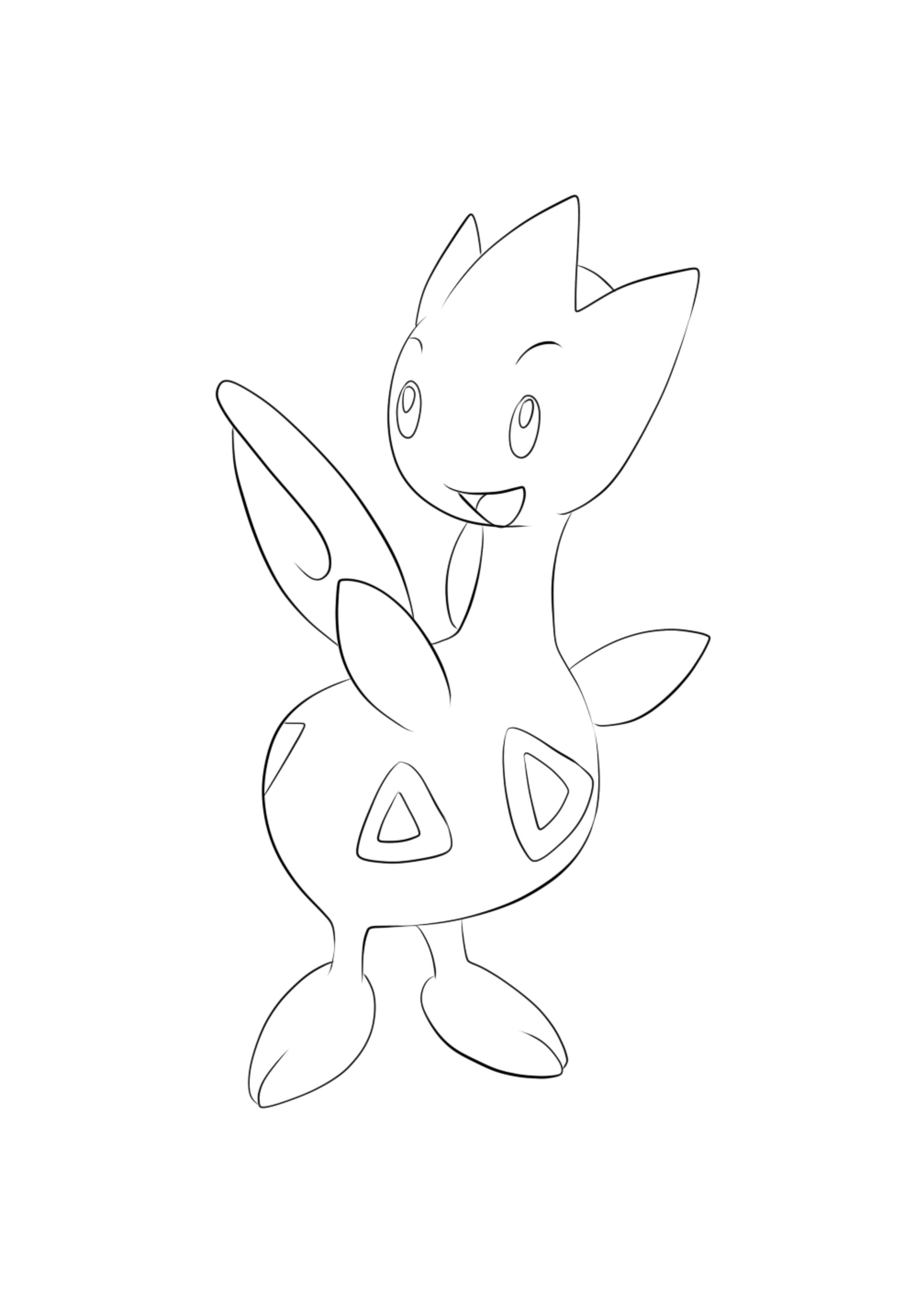 Página para colorear Togetic (A4) para imprimir