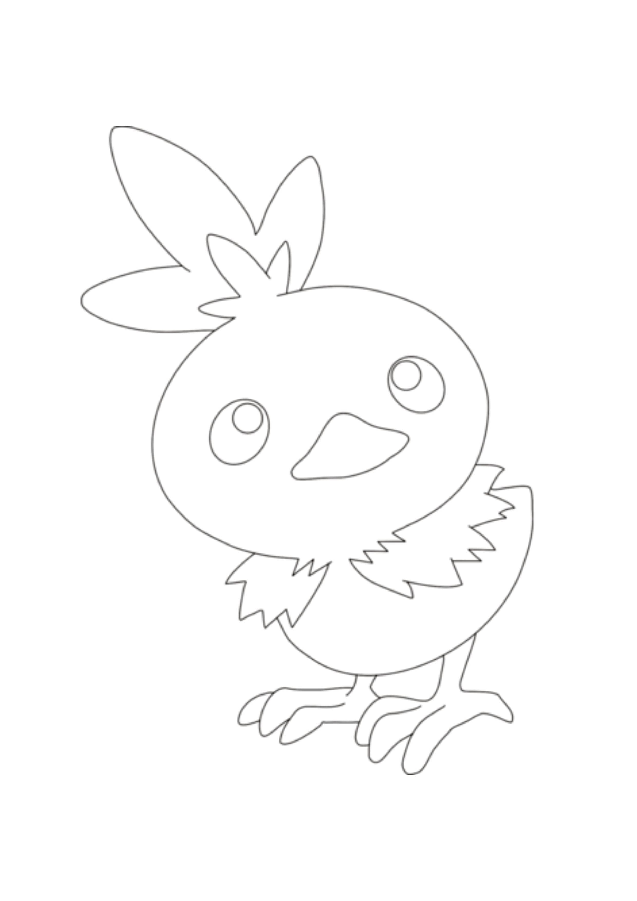 Página para colorear Torchic (A4) para imprimir