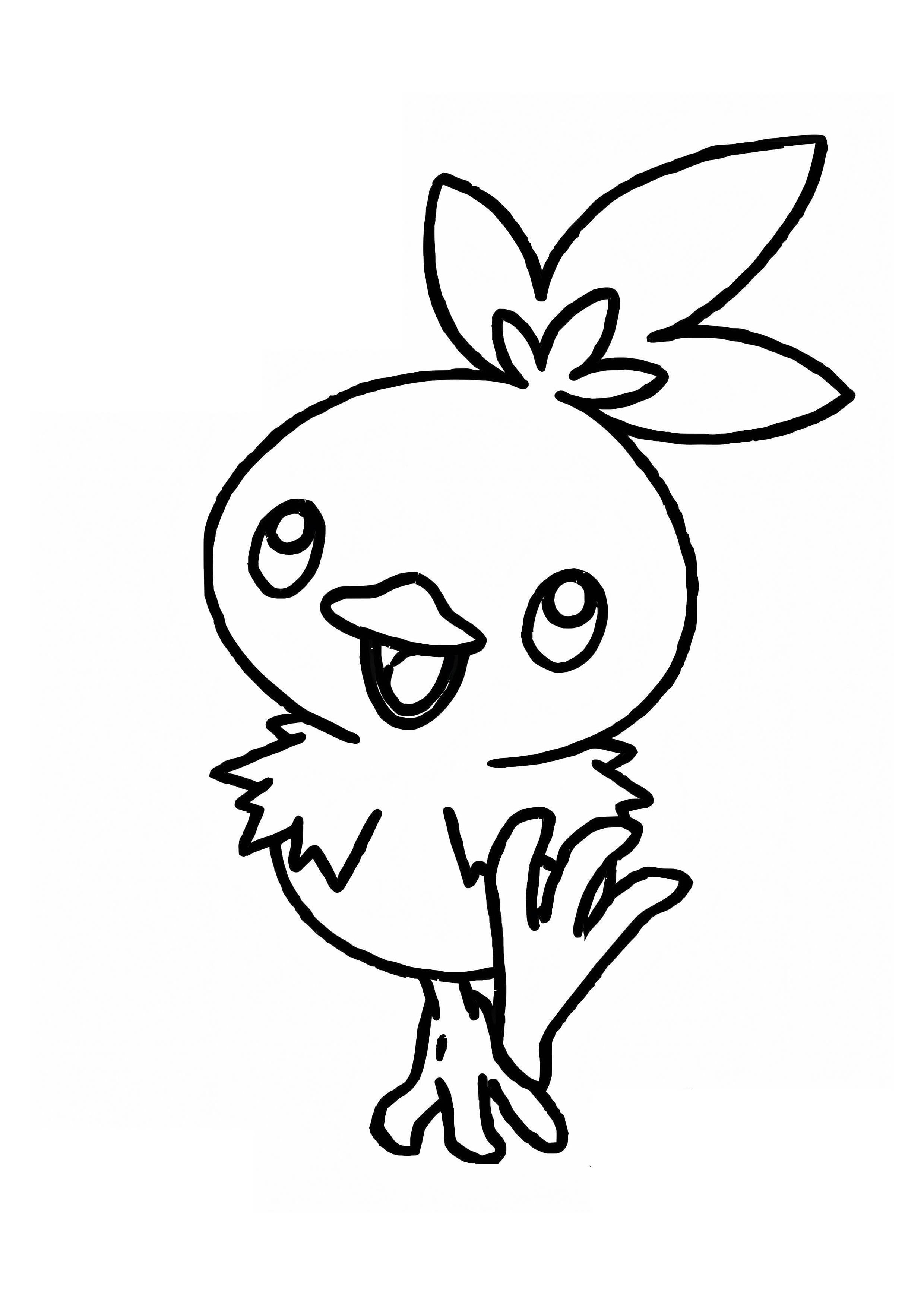 Página para colorear Torchic (A4) para imprimir