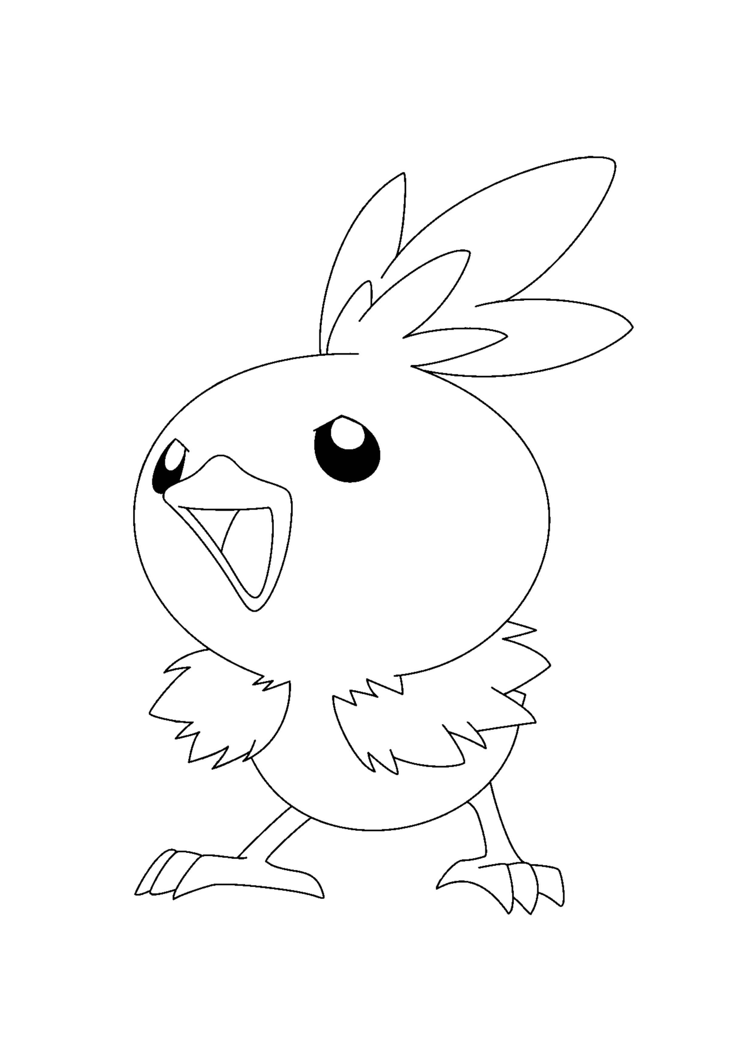 Página para colorear Torchic (A4) para imprimir