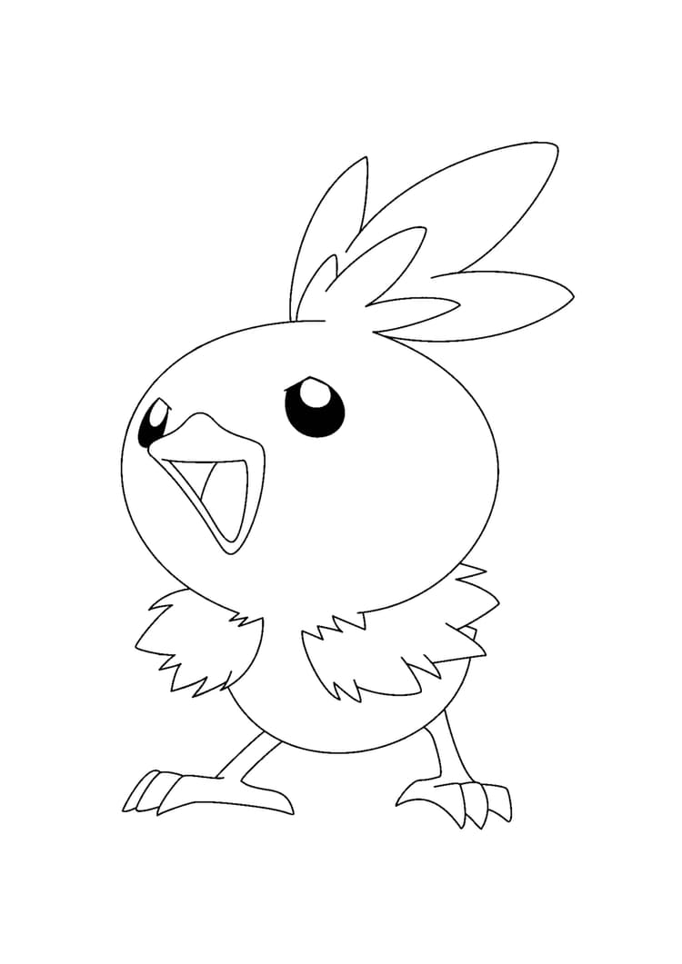Página para colorear Torchic (A4) para imprimir