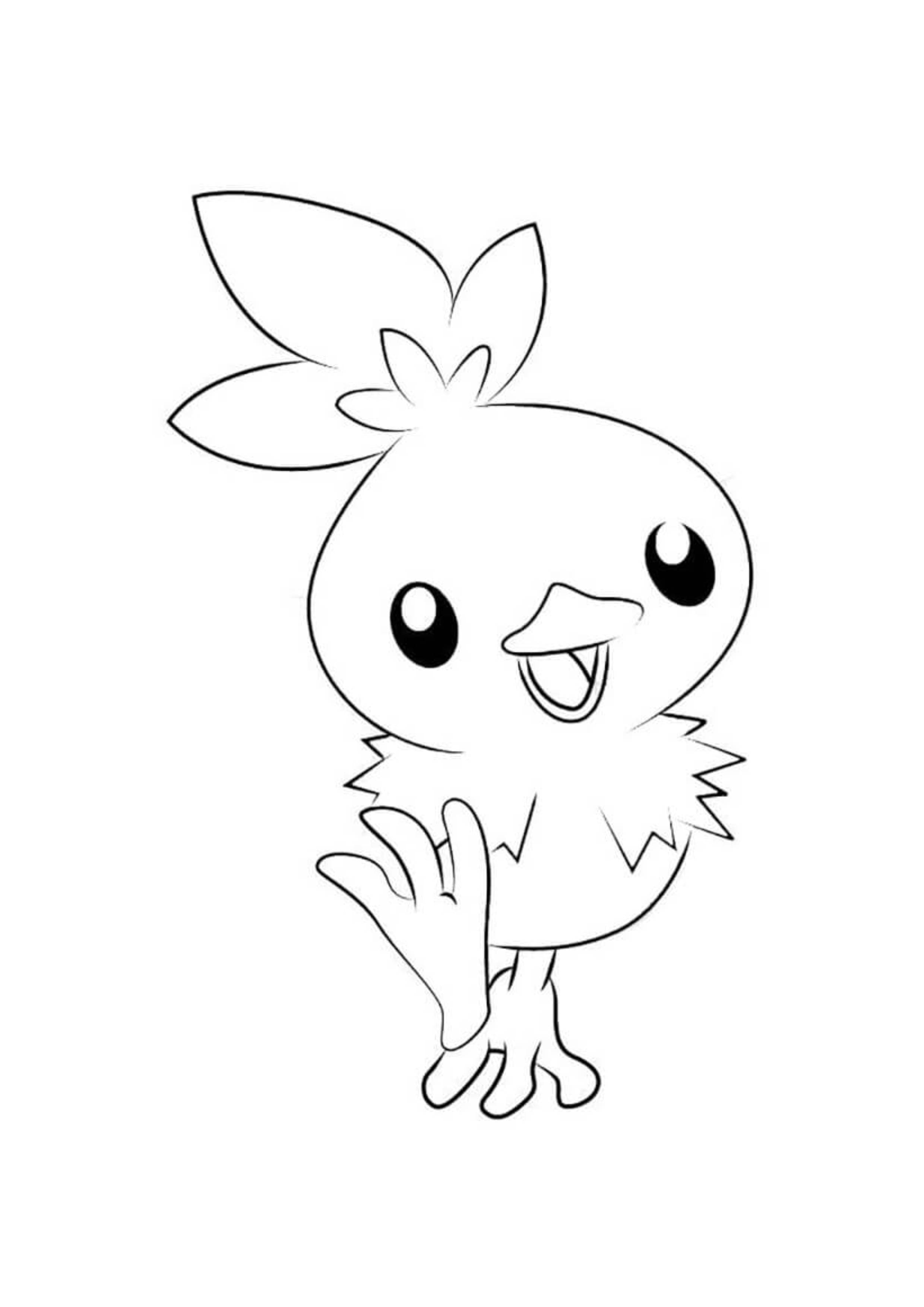 Página para colorear Torchic (A4) para imprimir