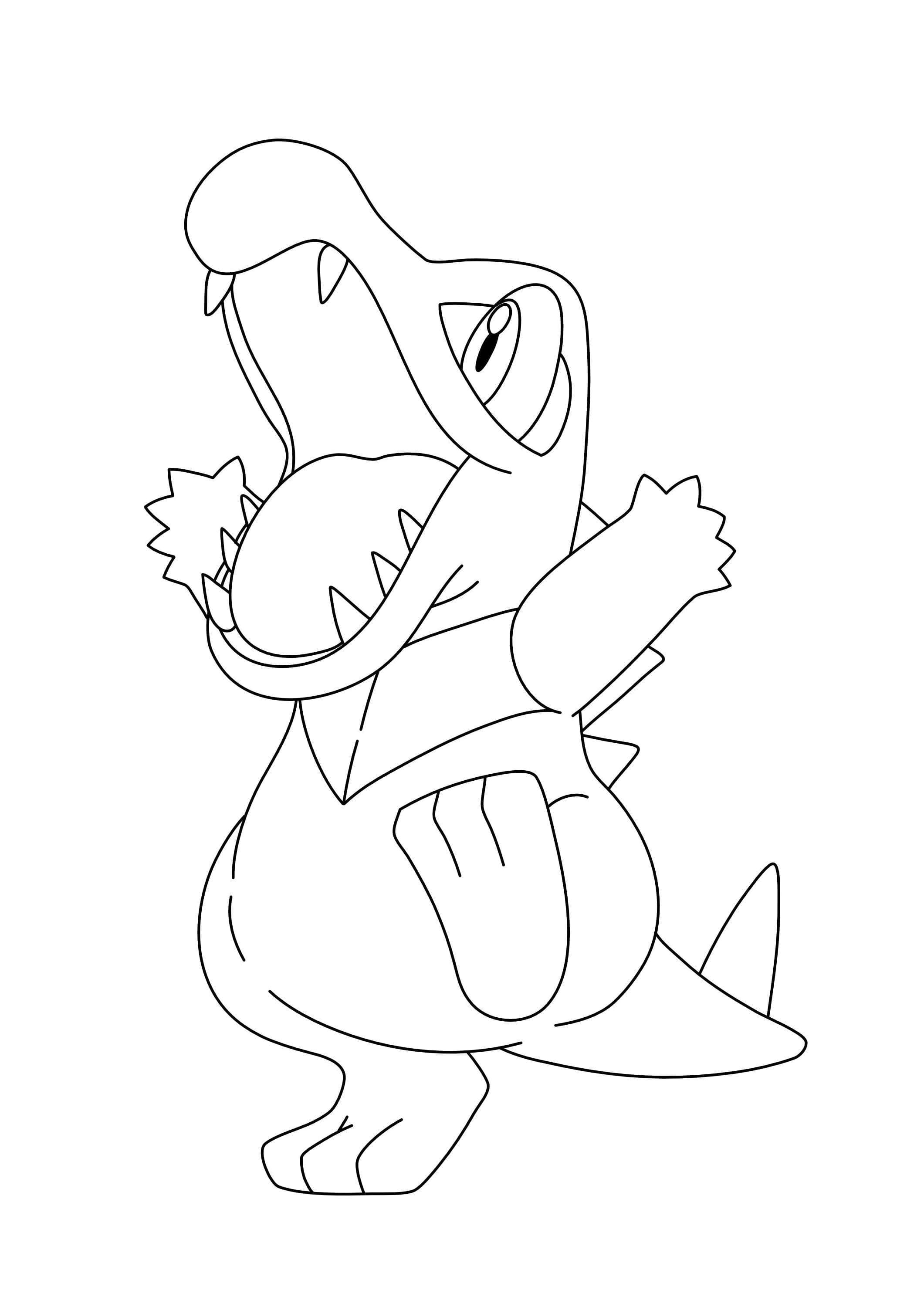 Página para colorear Totodile (A4) para imprimir