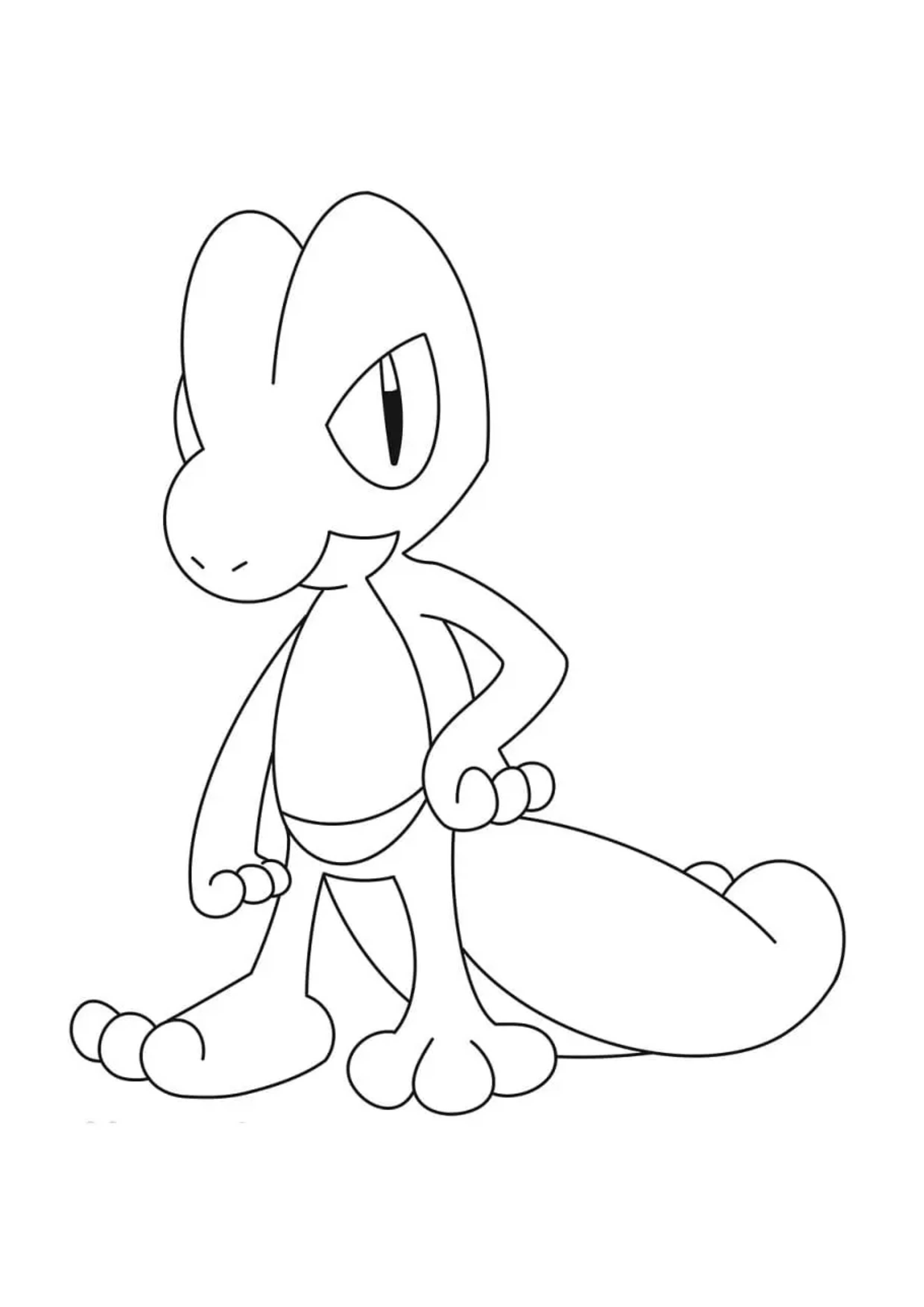 Página para colorear Treecko (A4) para imprimir