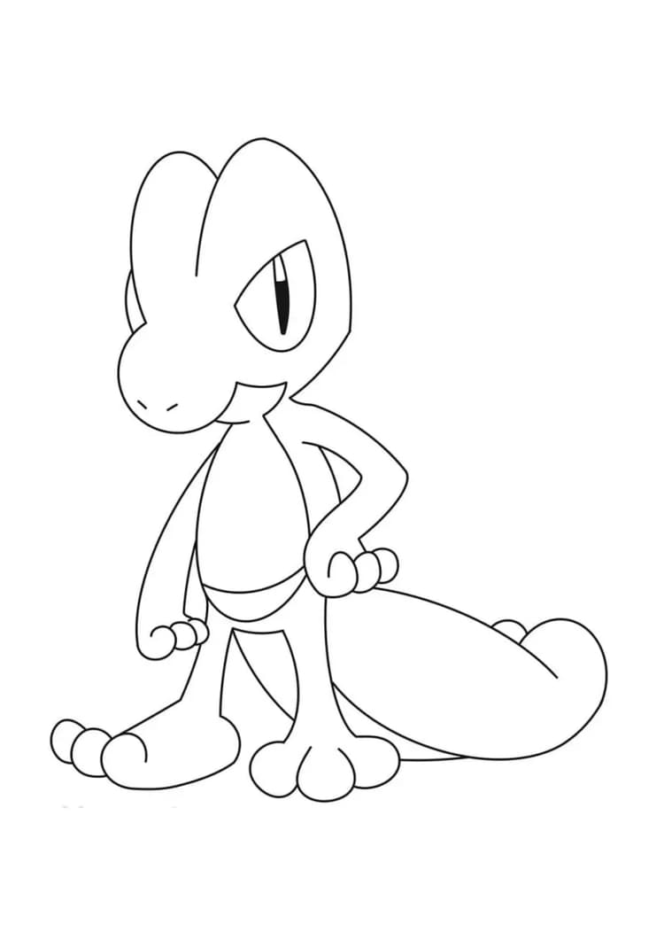 Página para colorear Treecko (A4) para imprimir