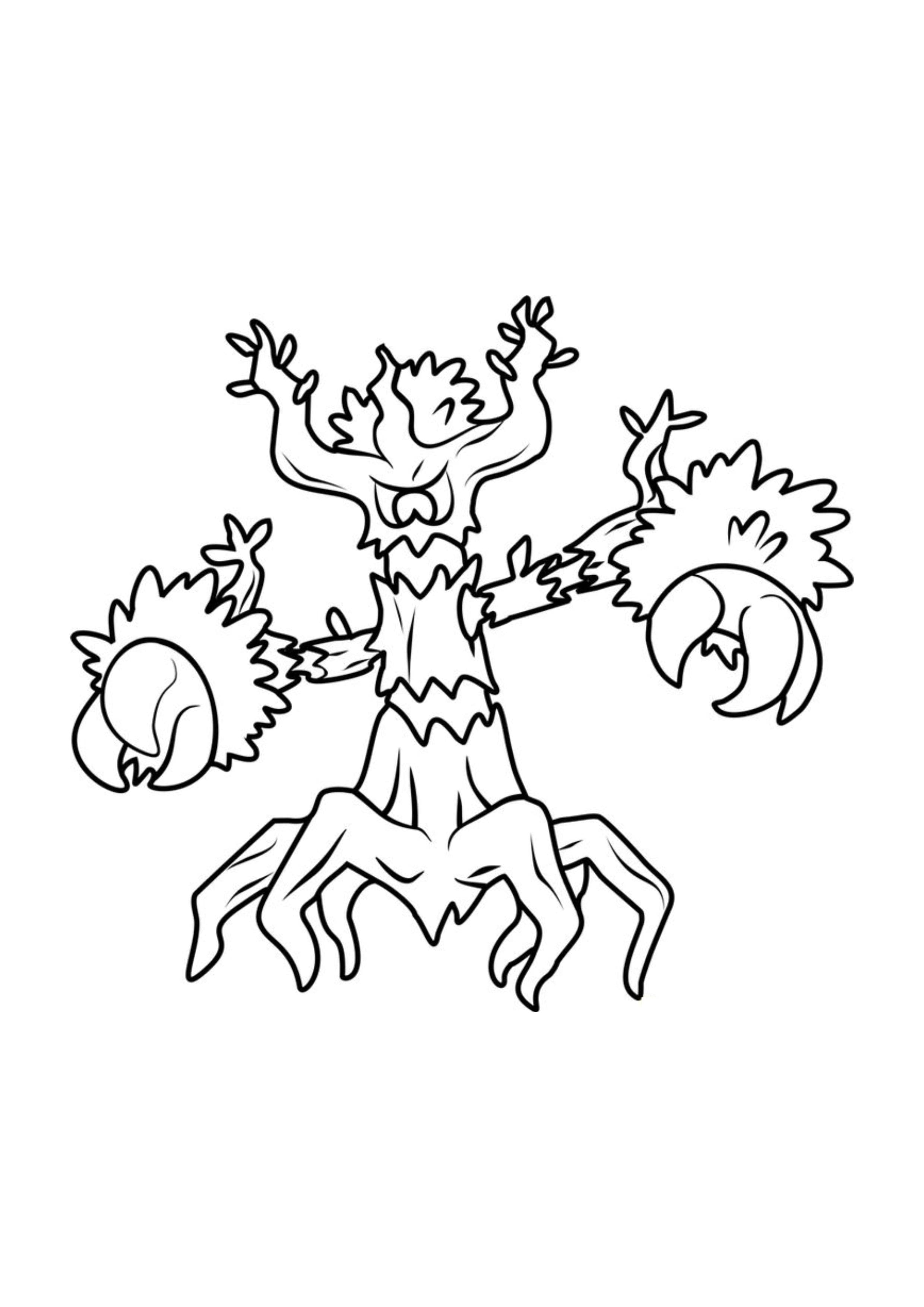 Página para colorear Trevenant (A4) para imprimir