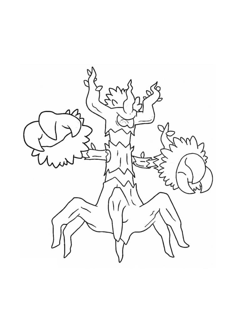 Página para colorear Trevenant (A4) para imprimir