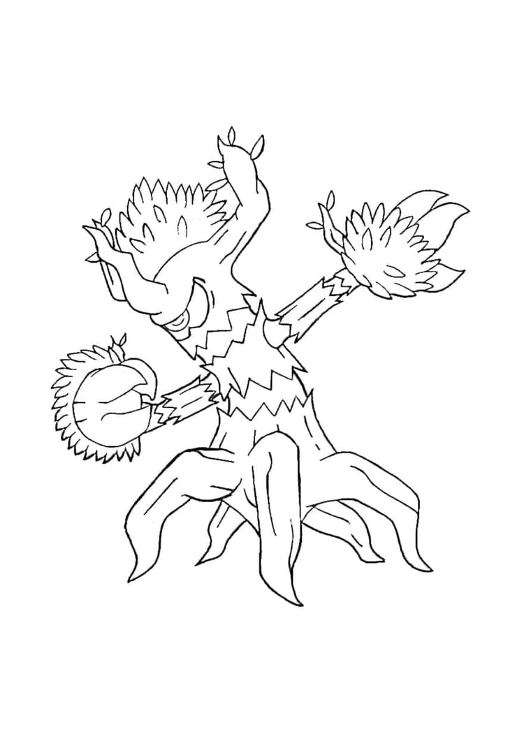 Página para colorear Trevenant (A4) para imprimir
