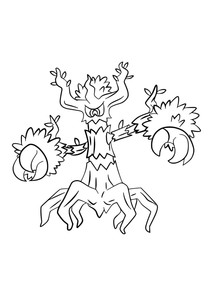 Página para colorear Trevenant (A4) para imprimir