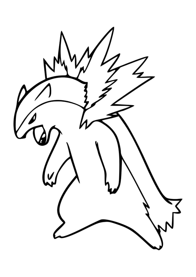 Página para colorear Typhlosion (A4) para imprimir