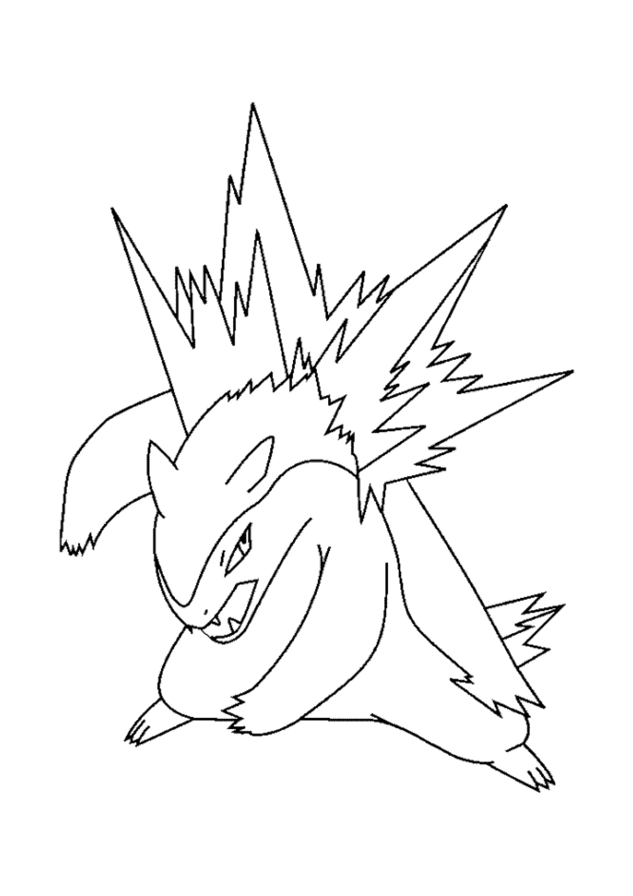 Página para colorear Typhlosion (A4) para imprimir
