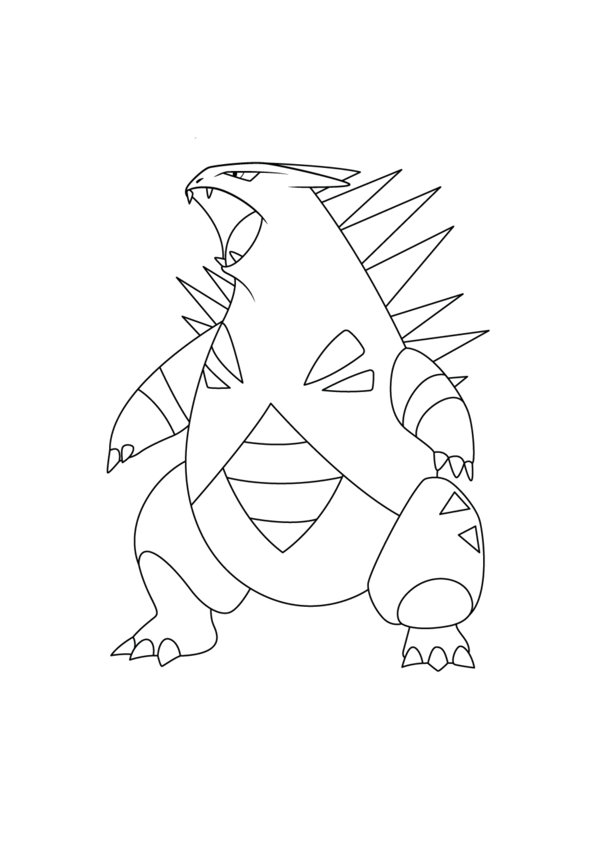 Página para colorear Tyranitar (A4) para imprimir