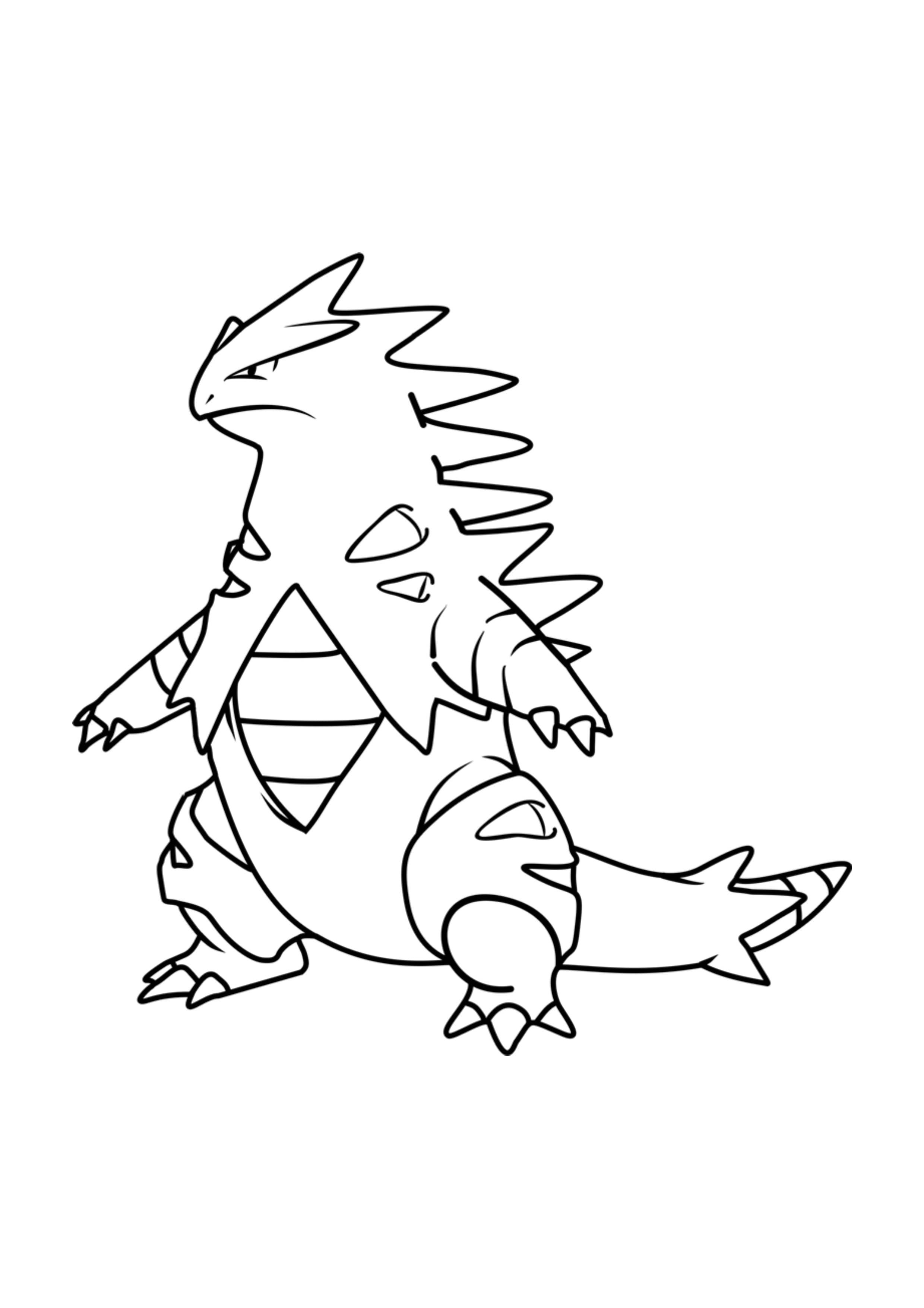 Página para colorear Tyranitar (A4) para imprimir