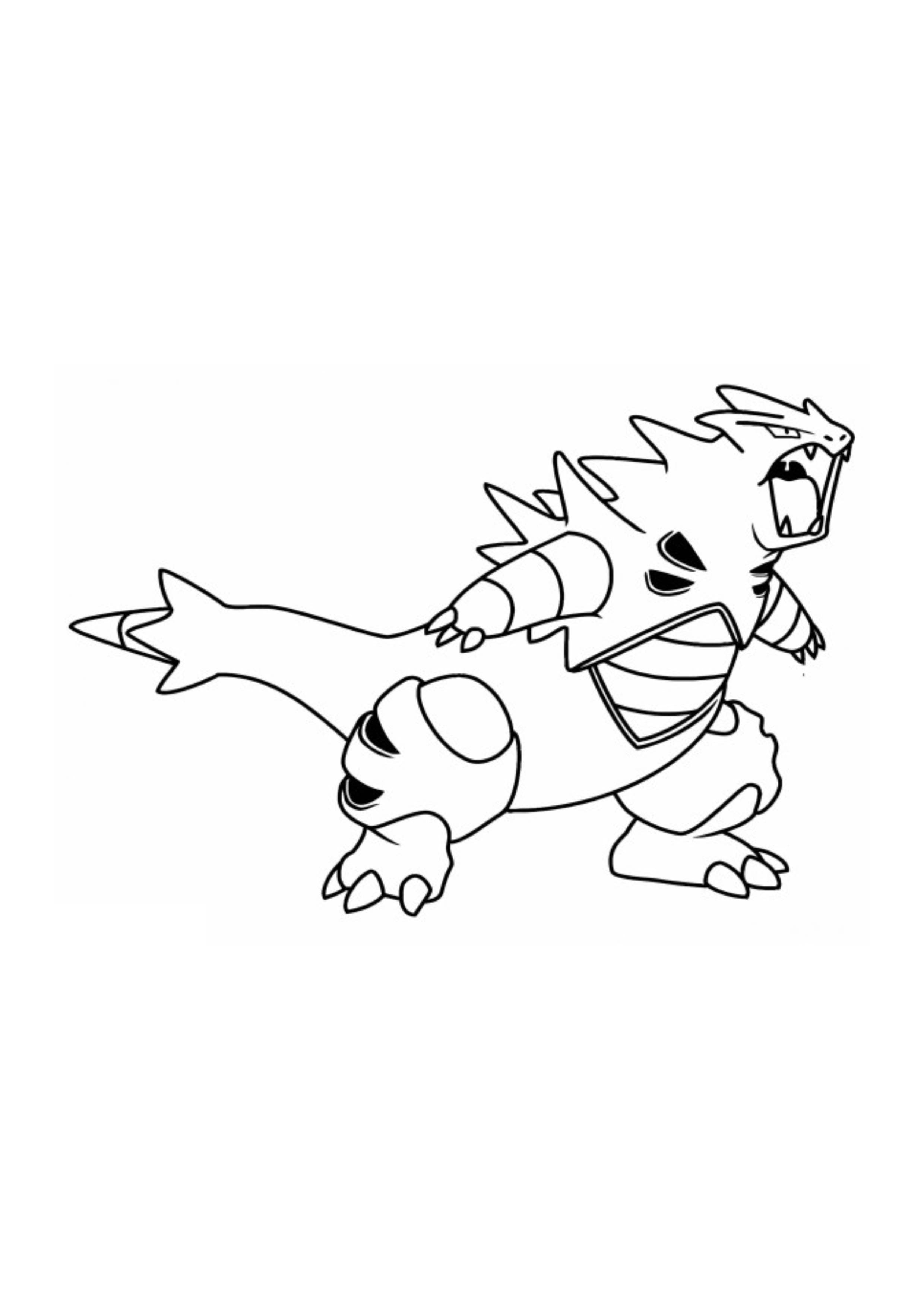 Página para colorear Tyranitar (A4) para imprimir