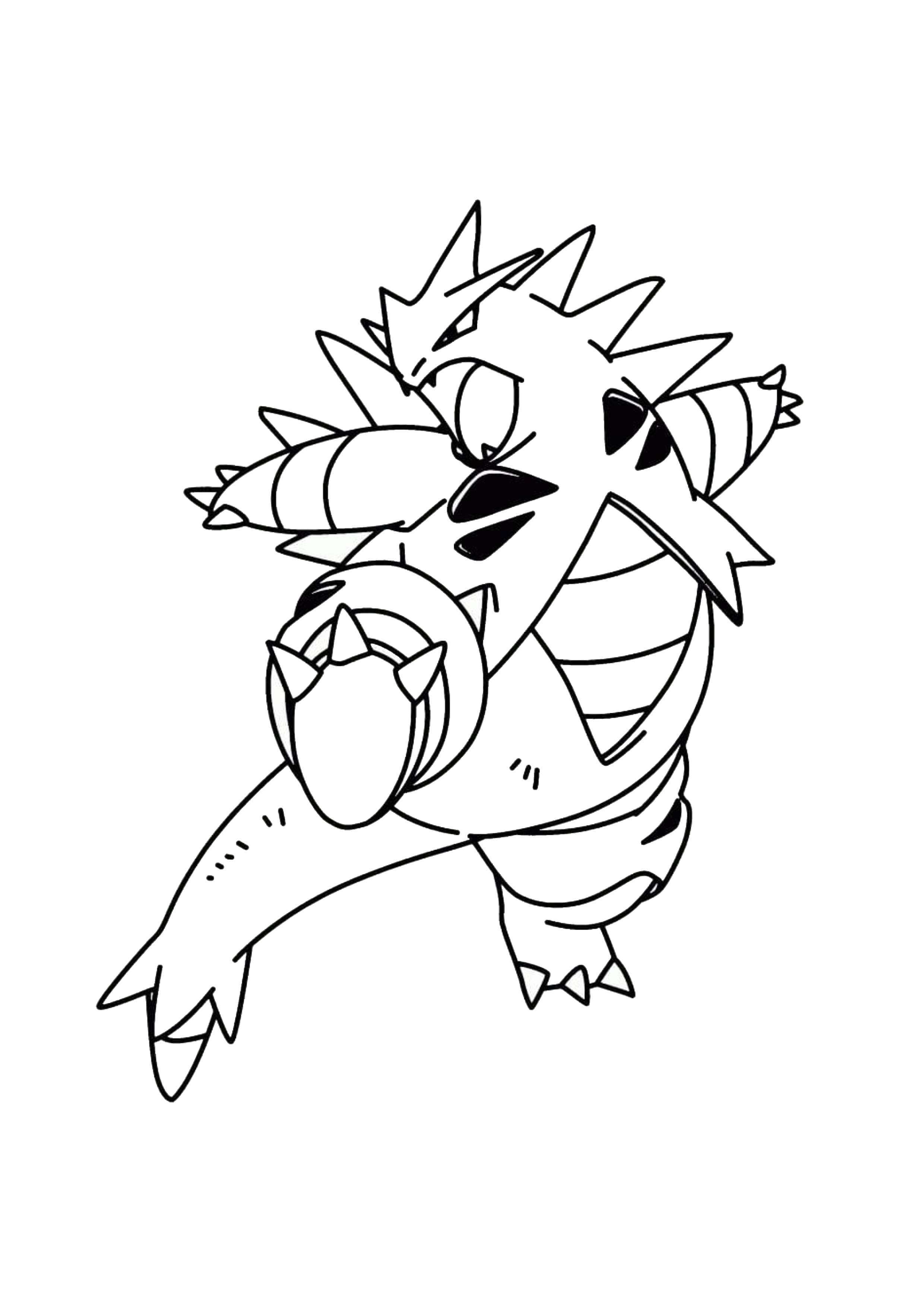 Página para colorear Tyranitar (A4) para imprimir
