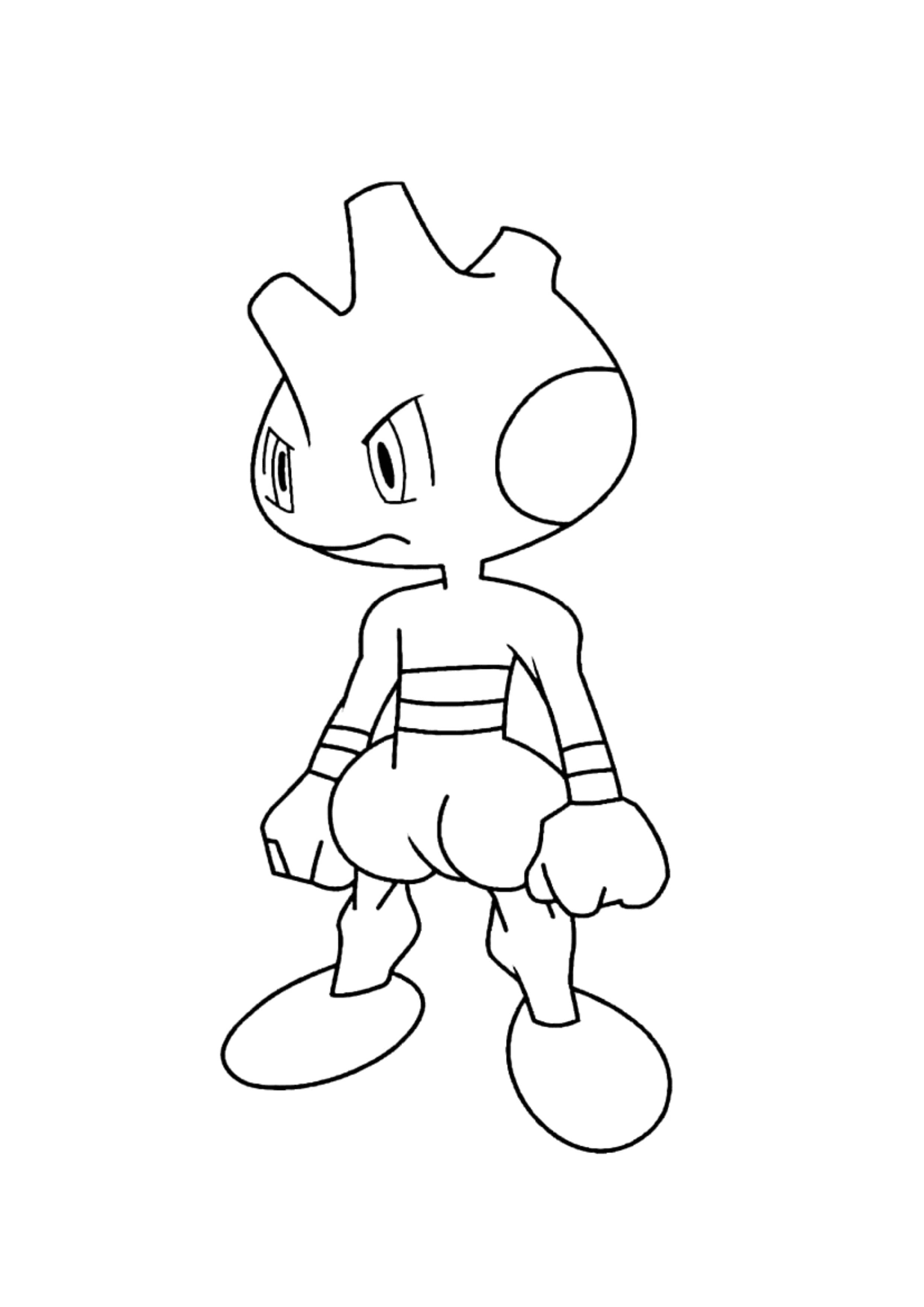 Página para colorear Tyrogue (A4) para imprimir