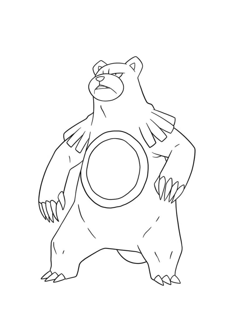 Página para colorear Ursaring (A4) para imprimir