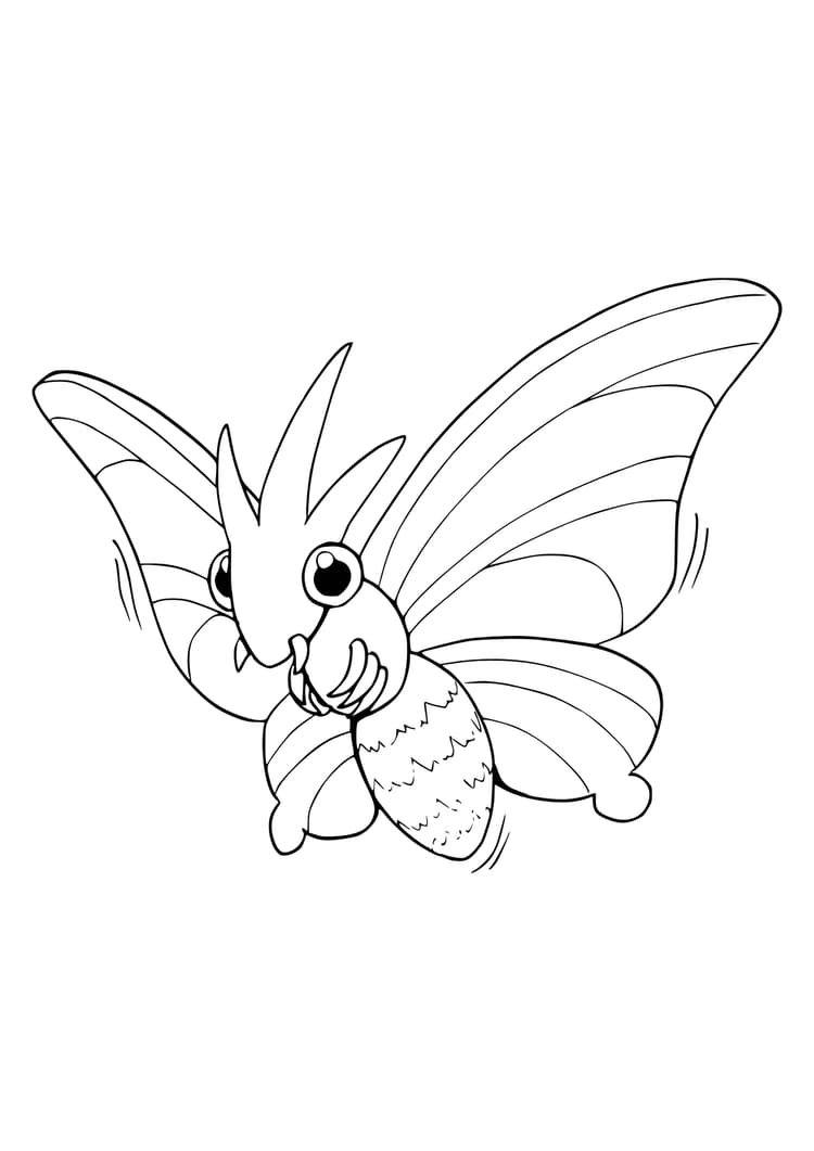 Página para colorear Venomoth (A4) para imprimir