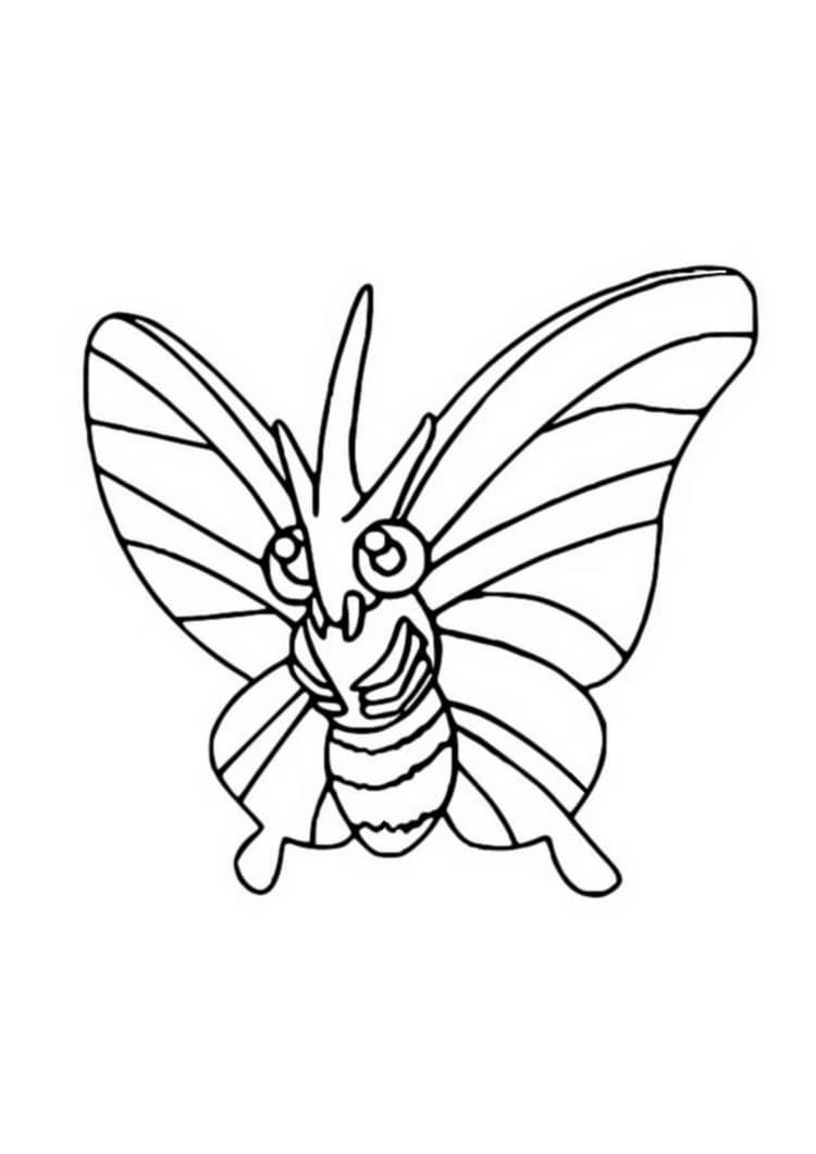 Página para colorear Venomoth (A4) para imprimir