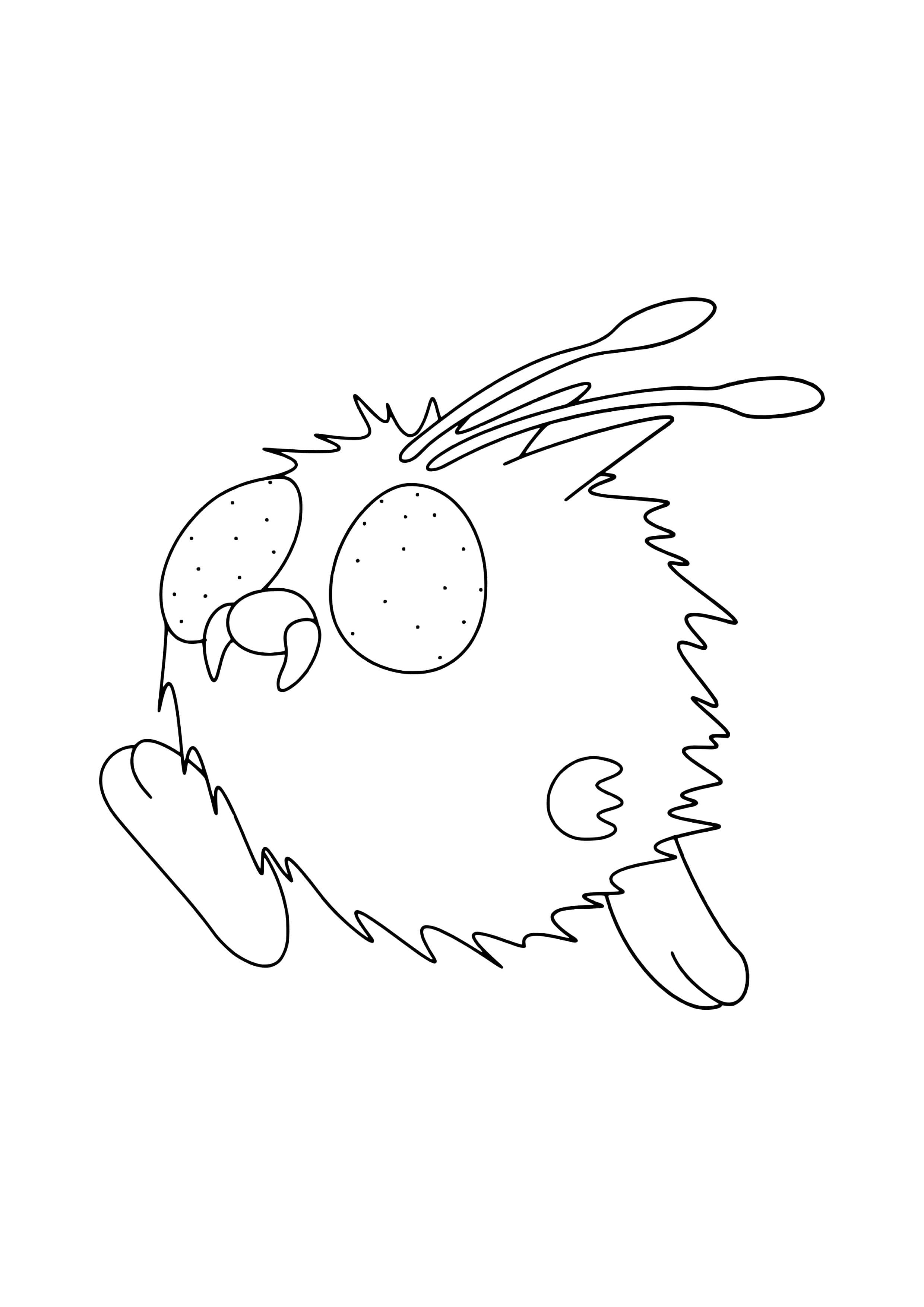 Página para colorear Venonat (A4) para imprimir