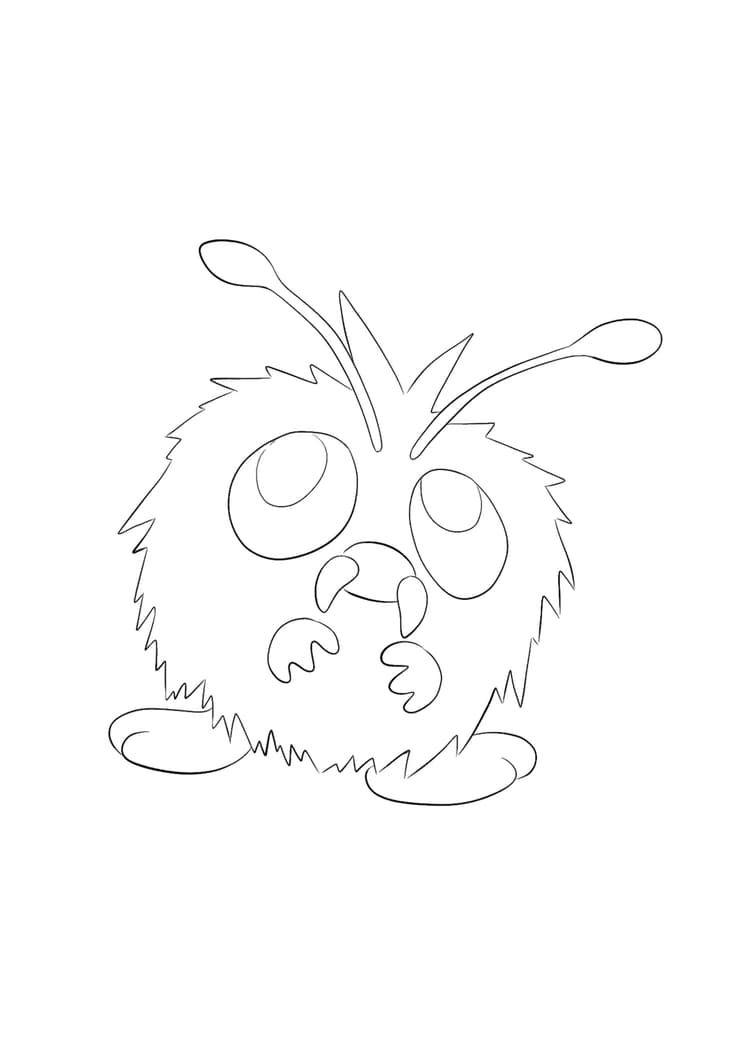 Página para colorear Venonat (A4) para imprimir