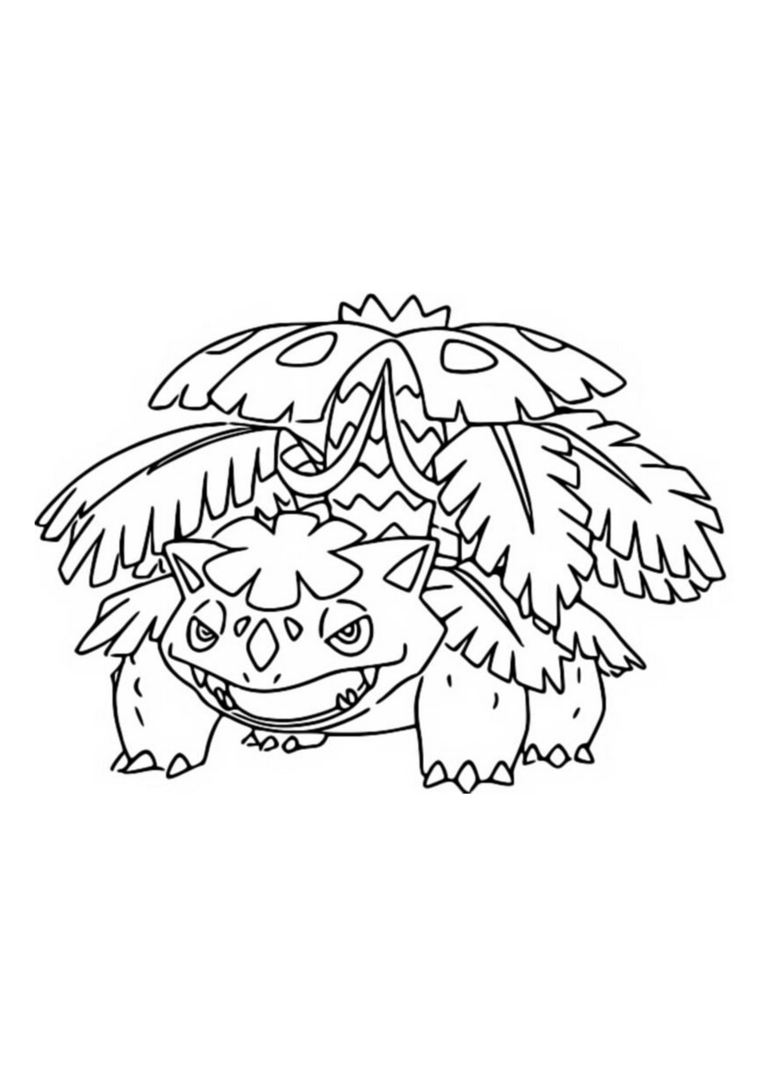 Página para colorear Venusaur (A4) para imprimir