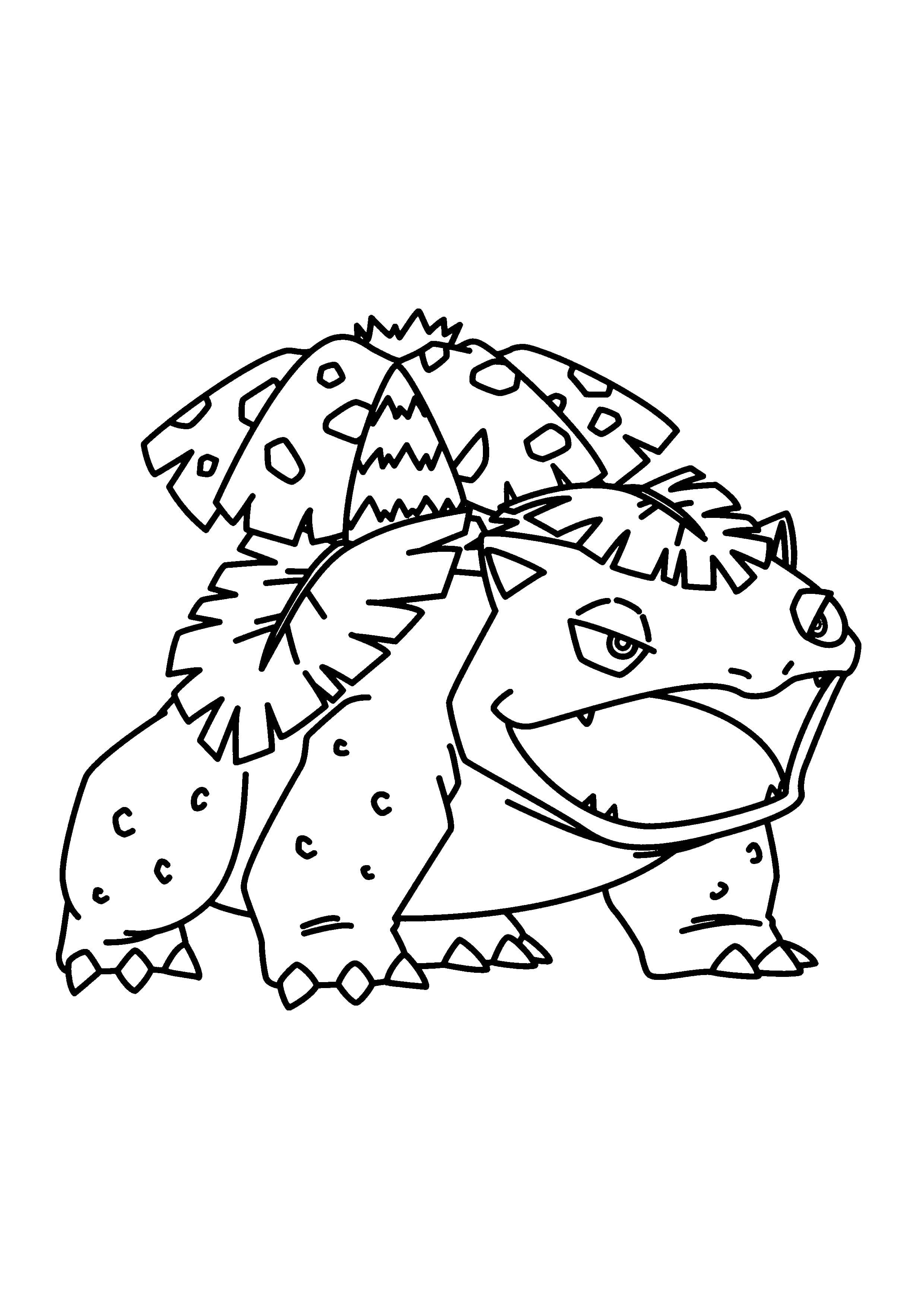 Página para colorear Venusaur (A4) para imprimir