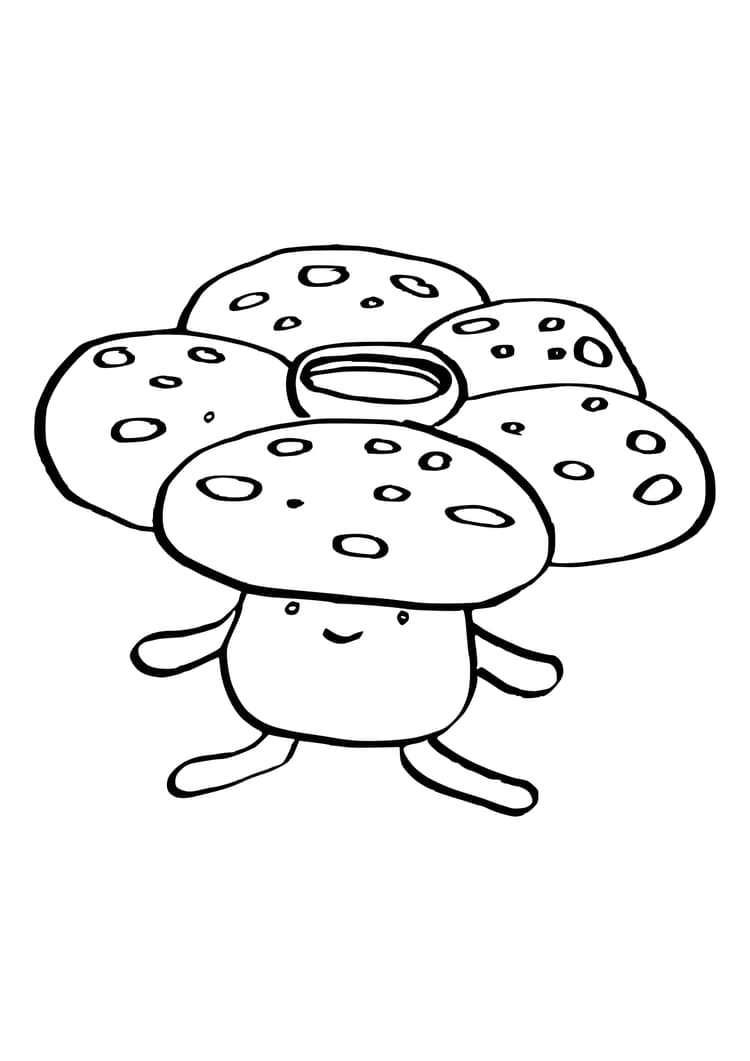 Página para colorear Vileplume (A4) para imprimir
