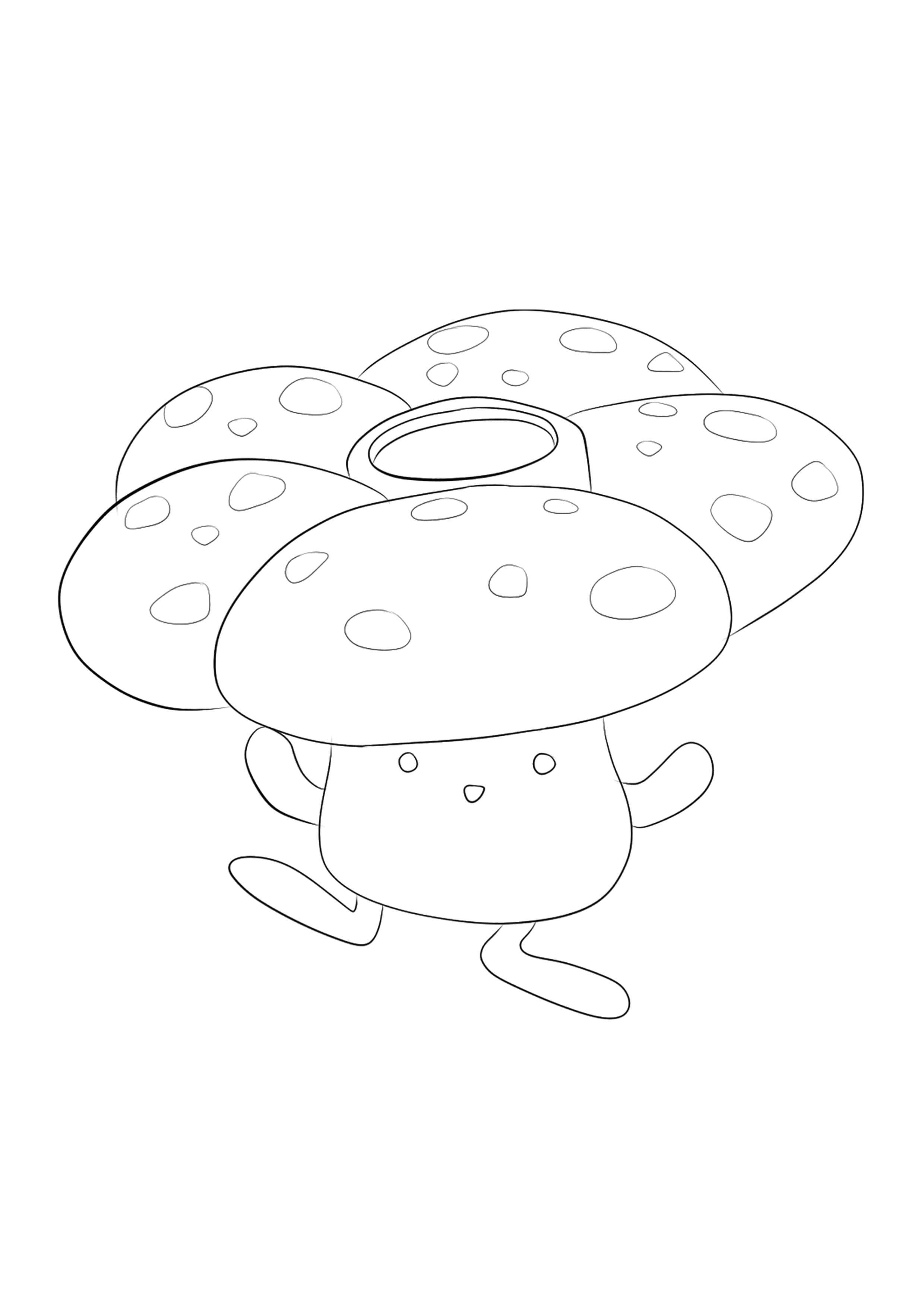 Página para colorear Vileplume (A4) para imprimir