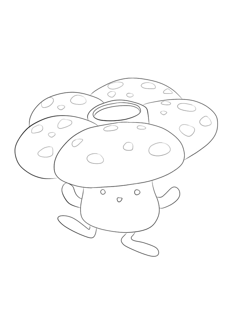 Página para colorear Vileplume (A4) para imprimir
