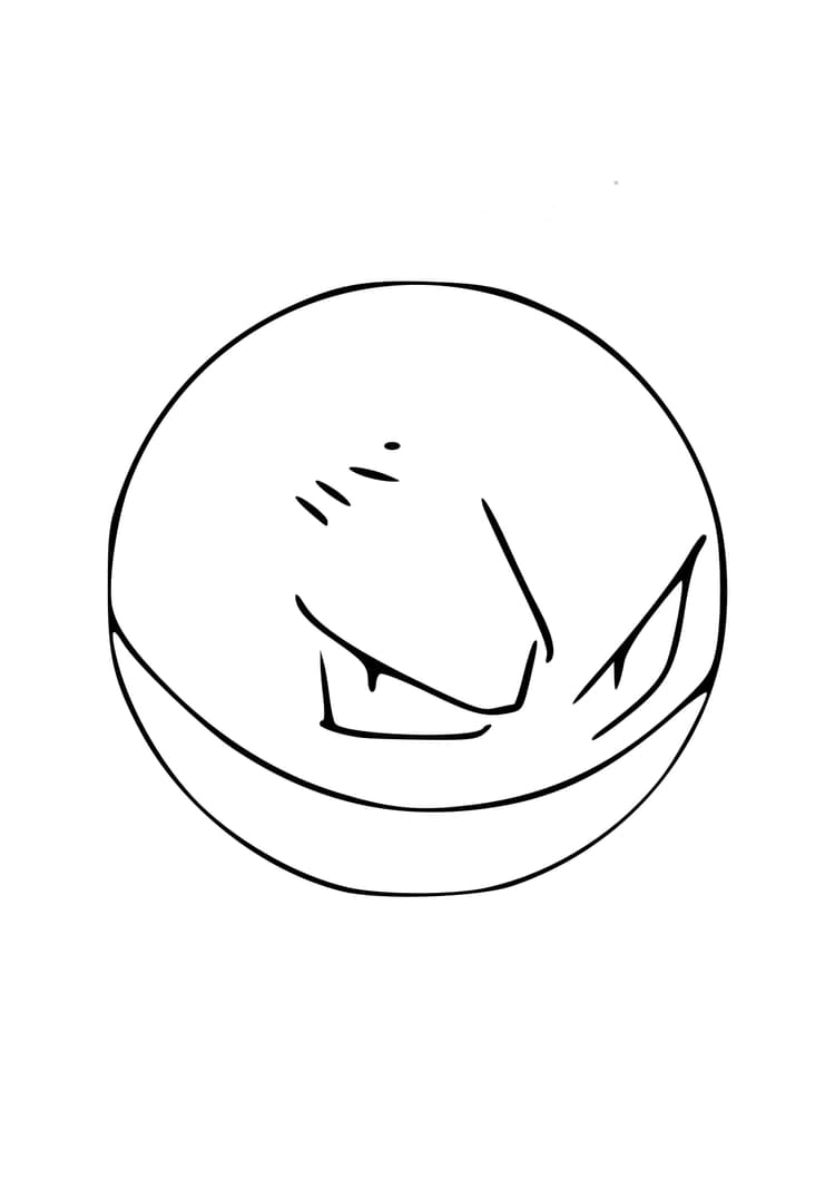 Página para colorear Voltorb (A4) para imprimir