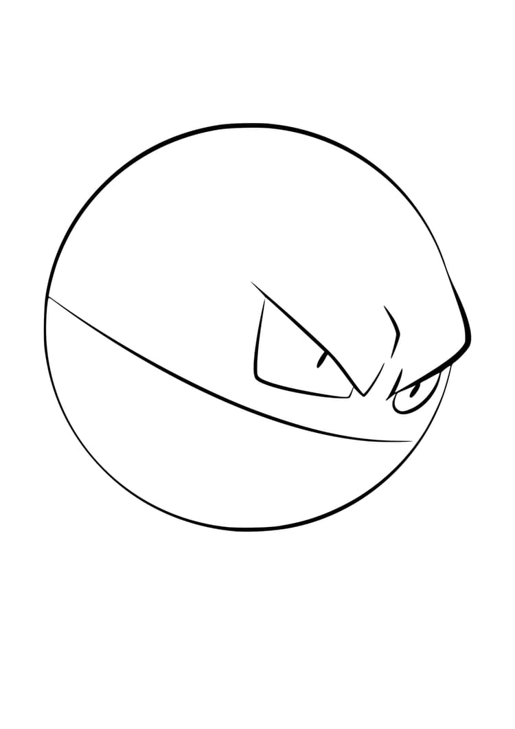 Página para colorear Voltorb (A4) para imprimir
