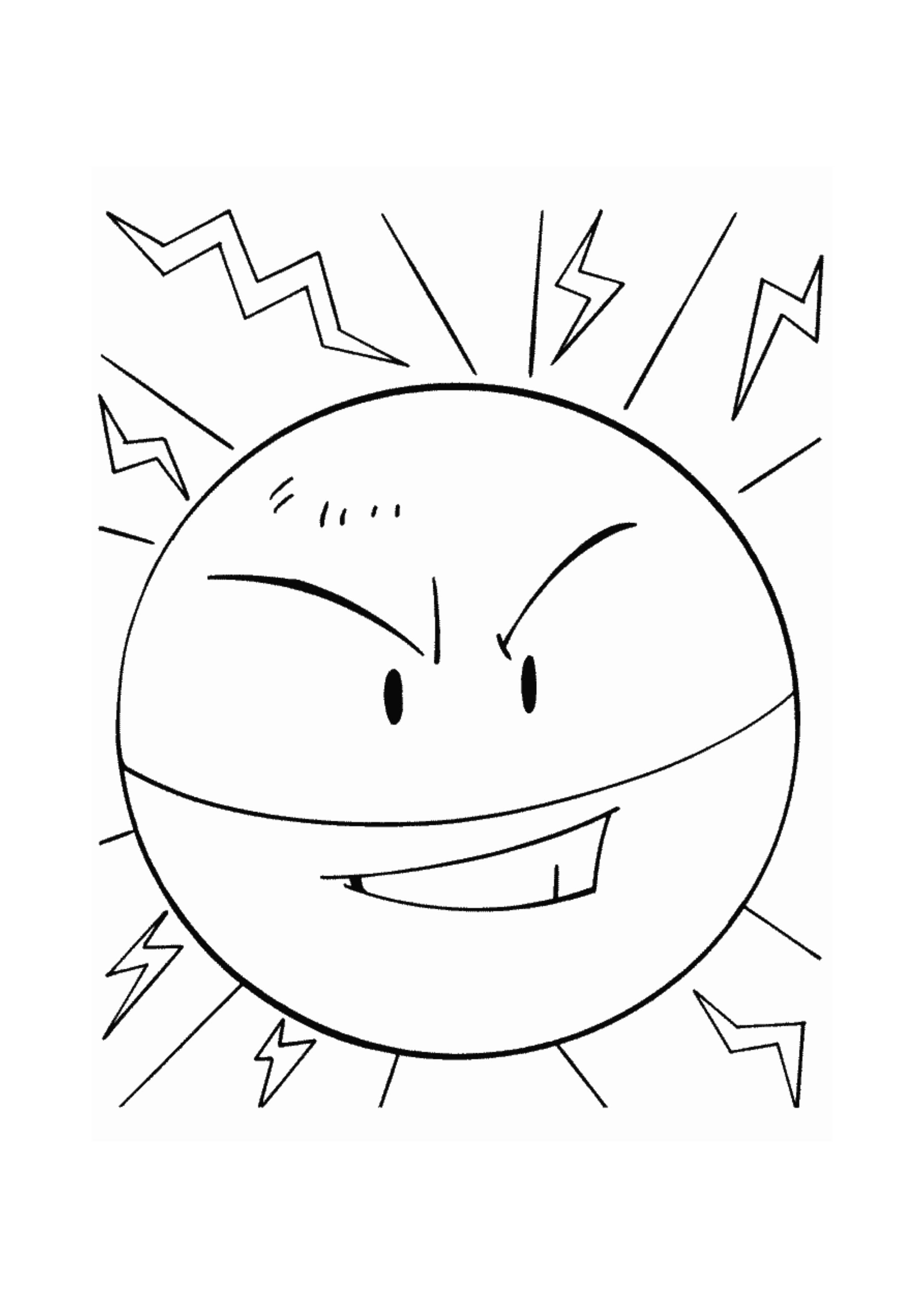 Página para colorear Voltorb (A4) para imprimir