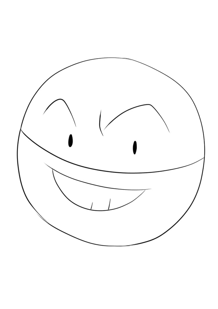 Página para colorear Voltorb (A4) para imprimir