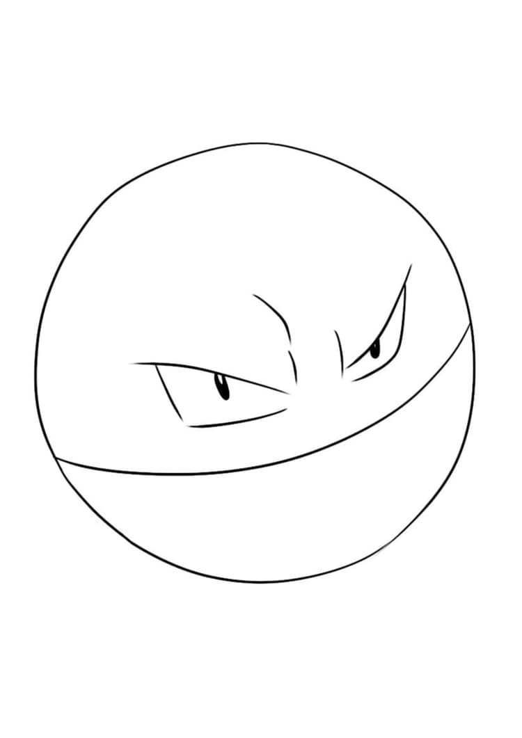 Página para colorear Voltorb (A4) para imprimir
