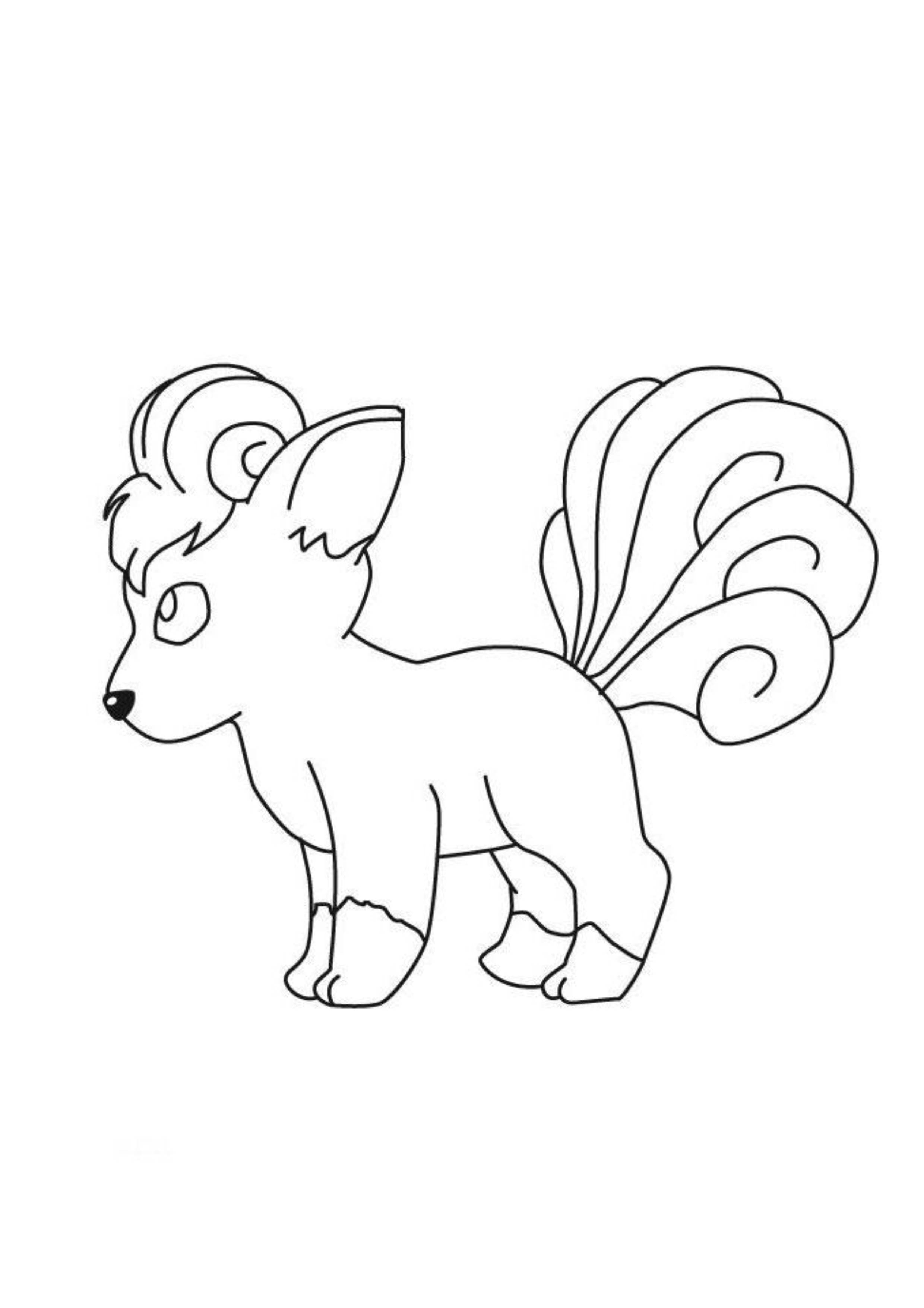 Página para colorear Vulpix (A4) para imprimir