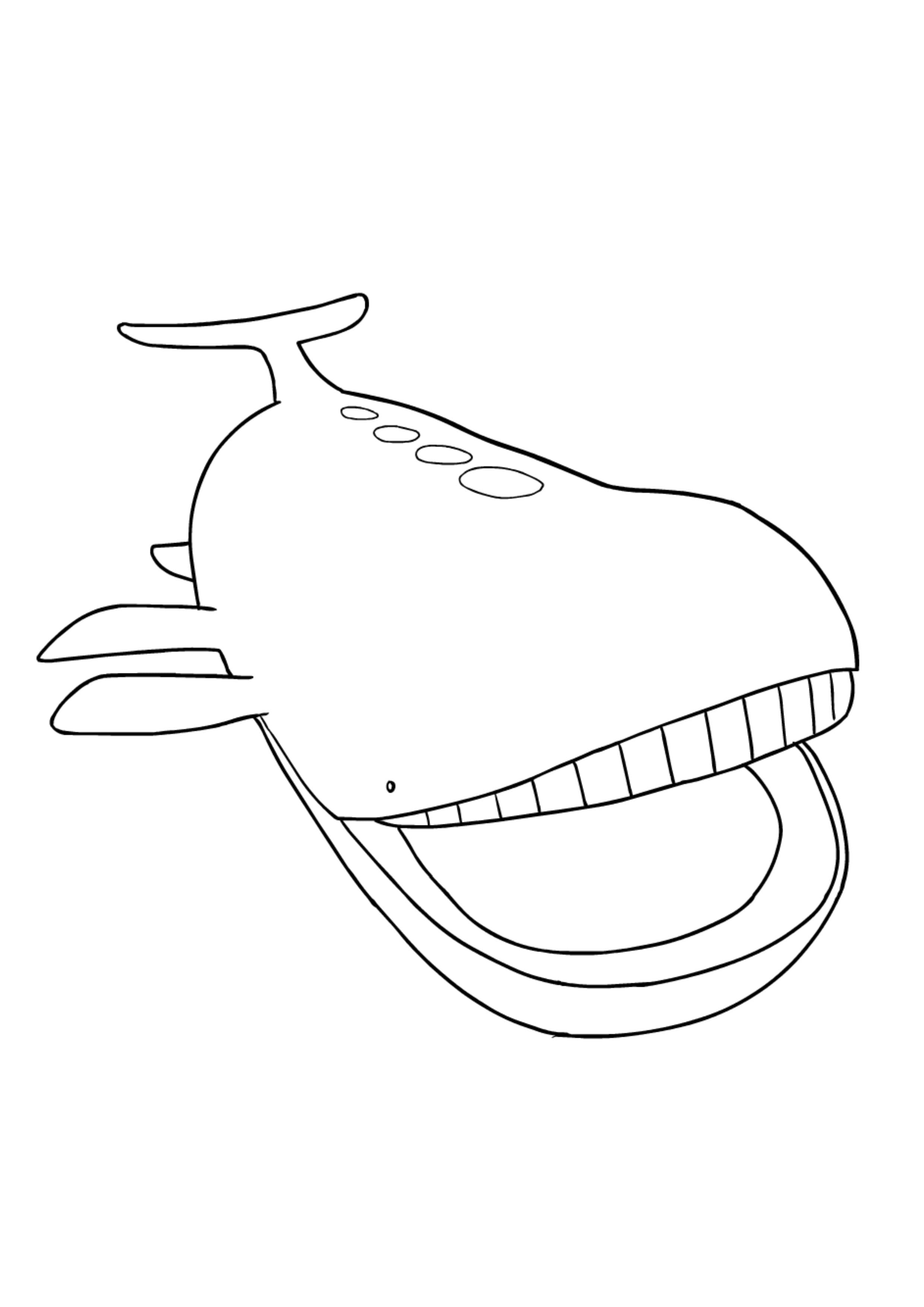 Página para colorear Wailord (A4) para imprimir