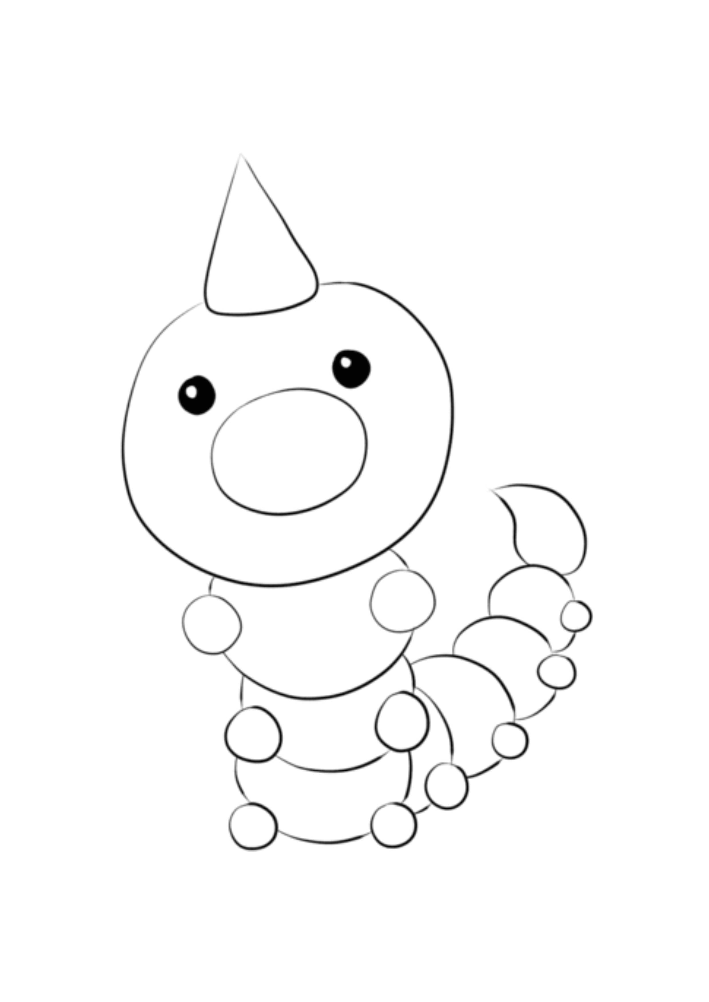 Página para colorear Weedle (A4) para imprimir