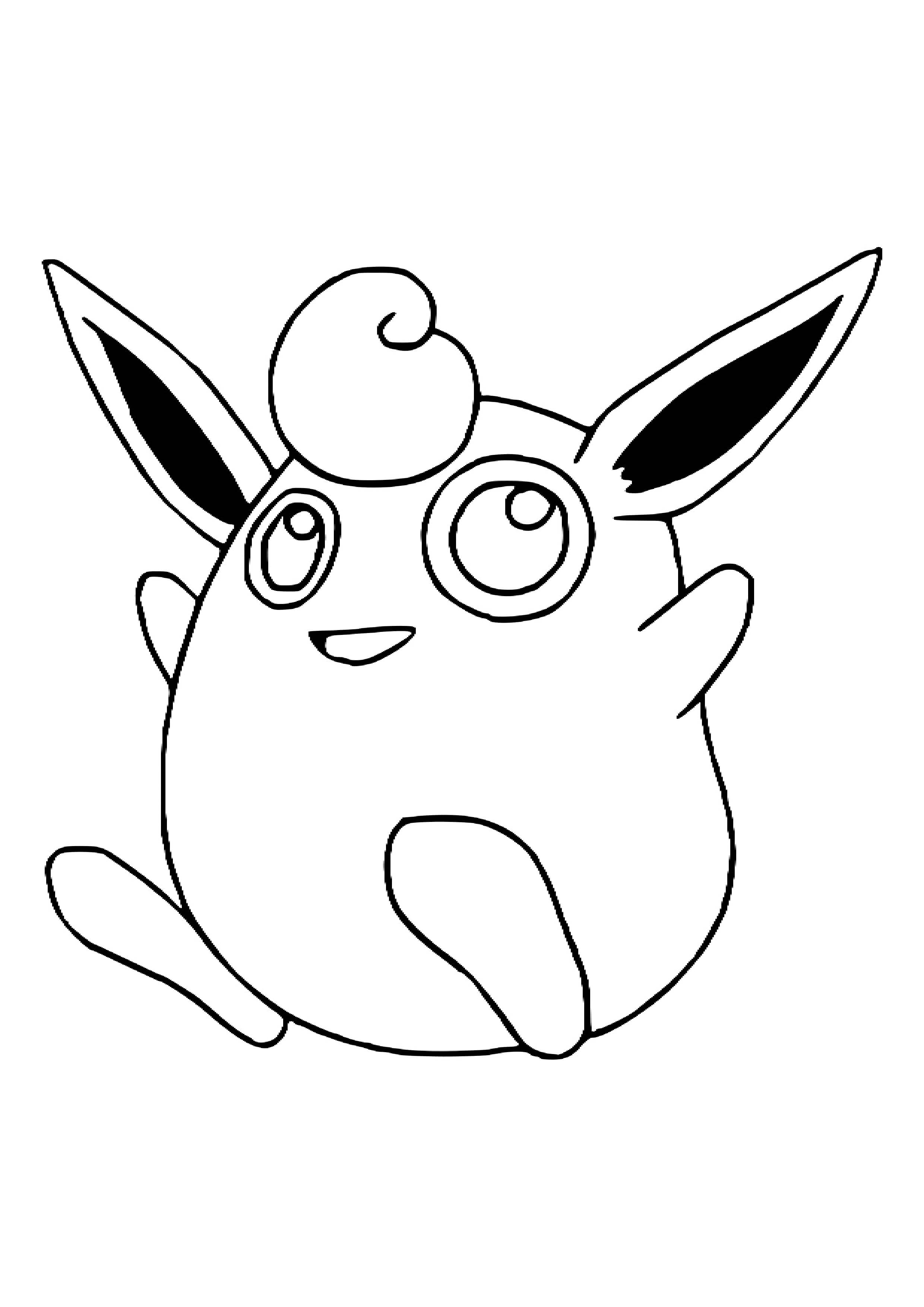 Página para colorear Wigglytuff (A4) para imprimir