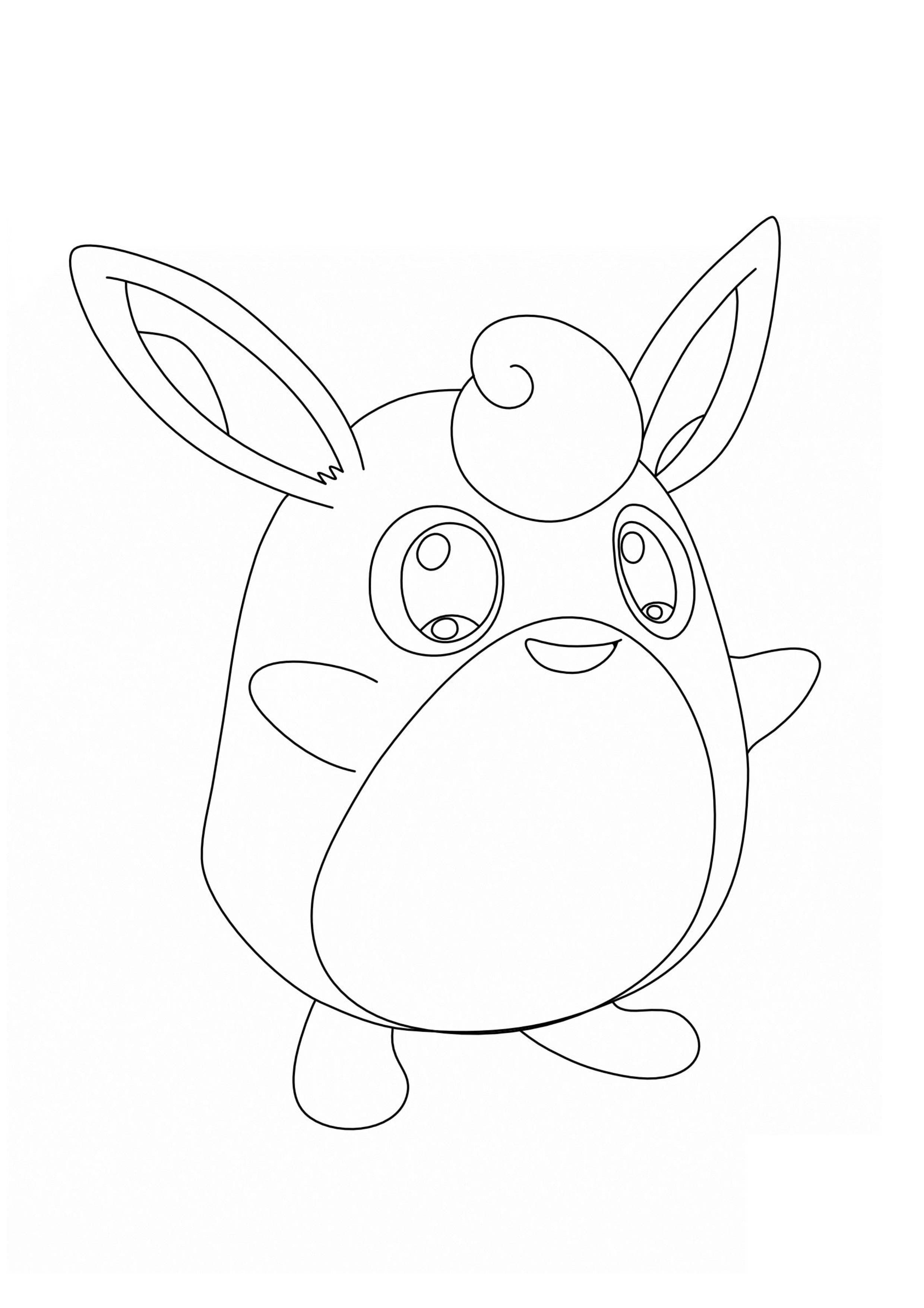 Página para colorear Wigglytuff (A4) para imprimir