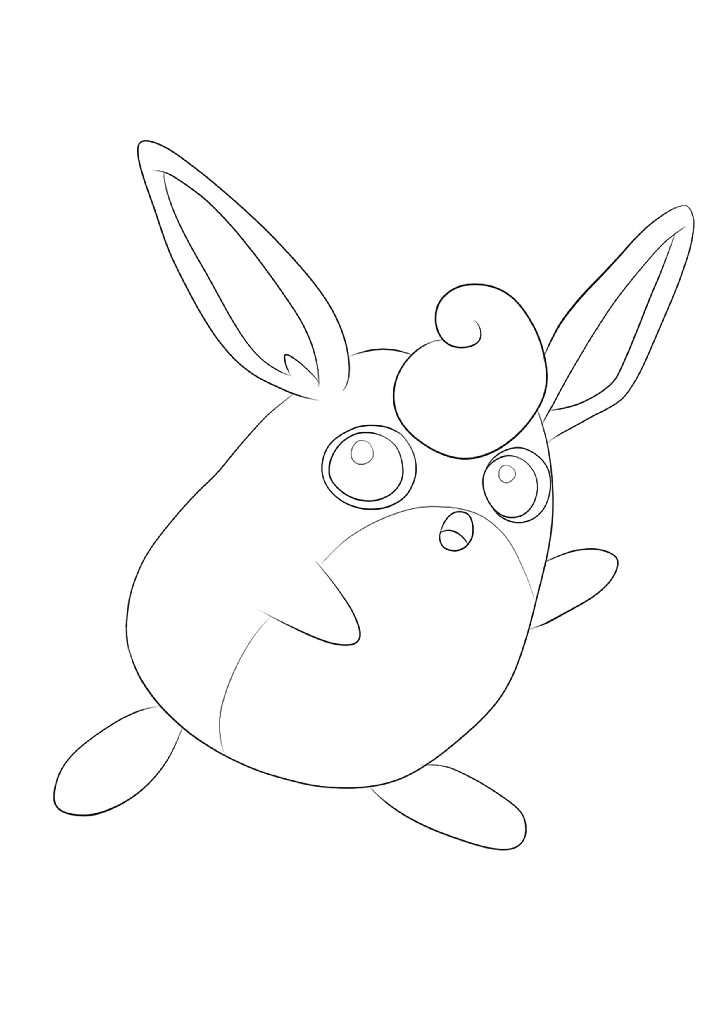Página para colorear Wigglytuff (A4) para imprimir