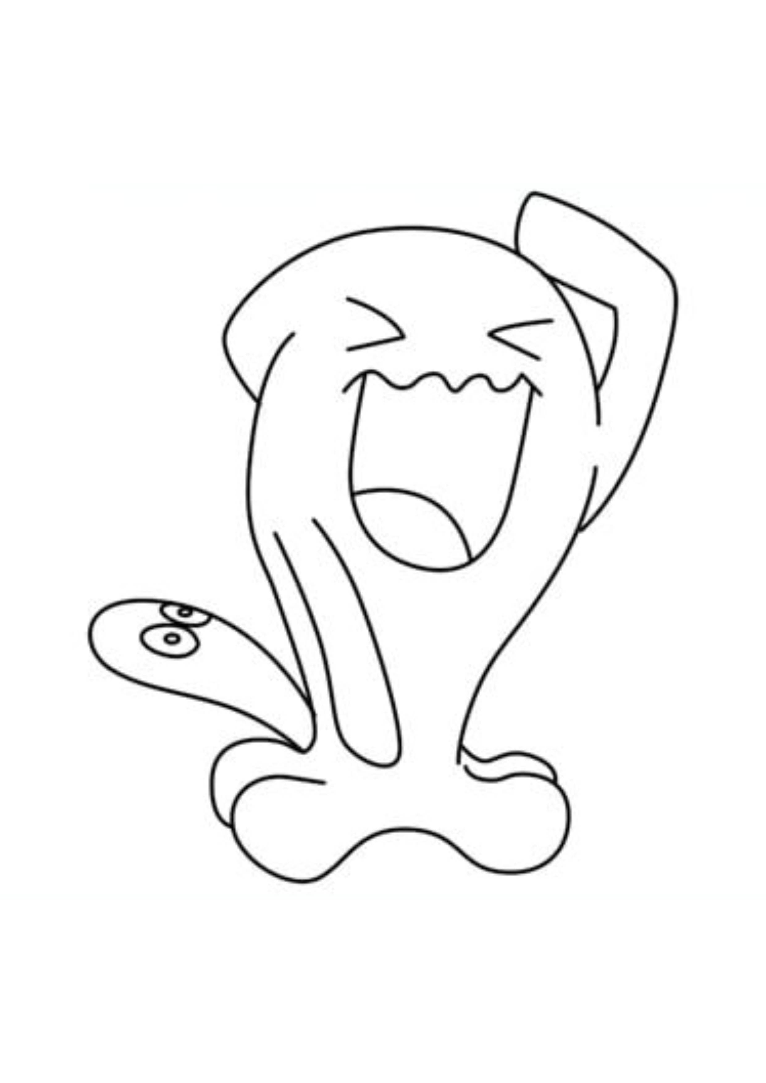 Página para colorear Wobbuffet (A4) para imprimir