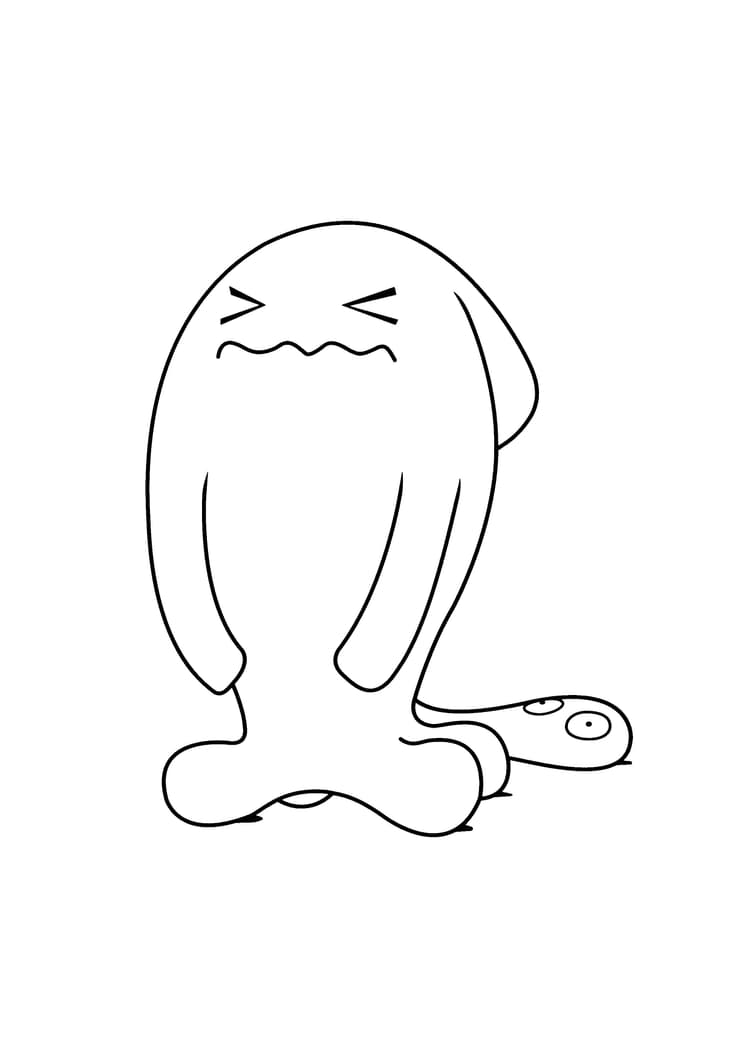 Página para colorear Wobbuffet (A4) para imprimir