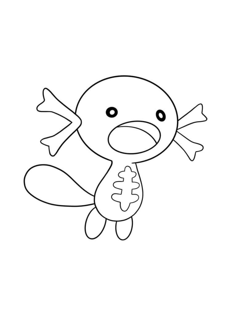 Página para colorear Wooper (A4) para imprimir