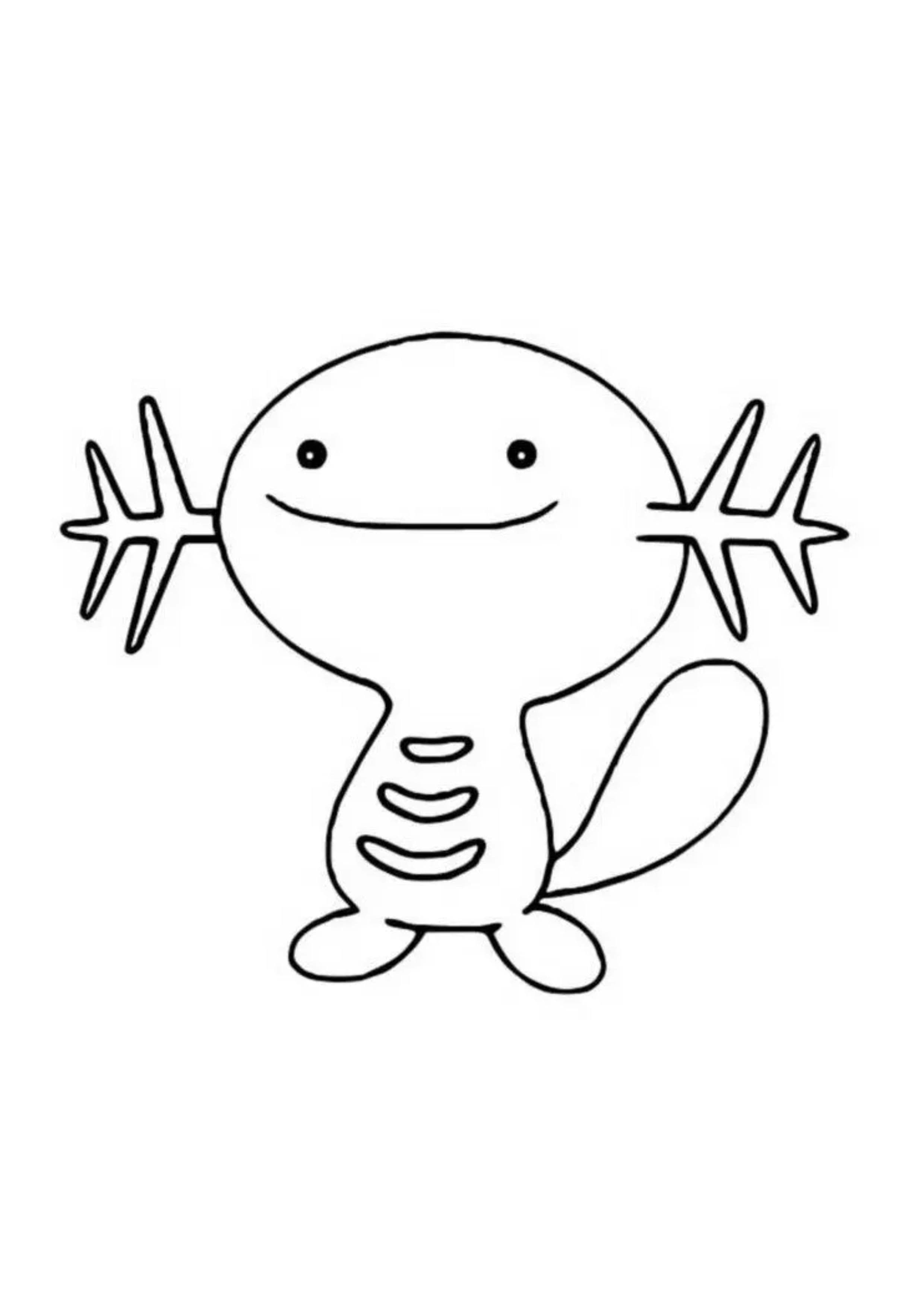 Página para colorear Wooper (A4) para imprimir