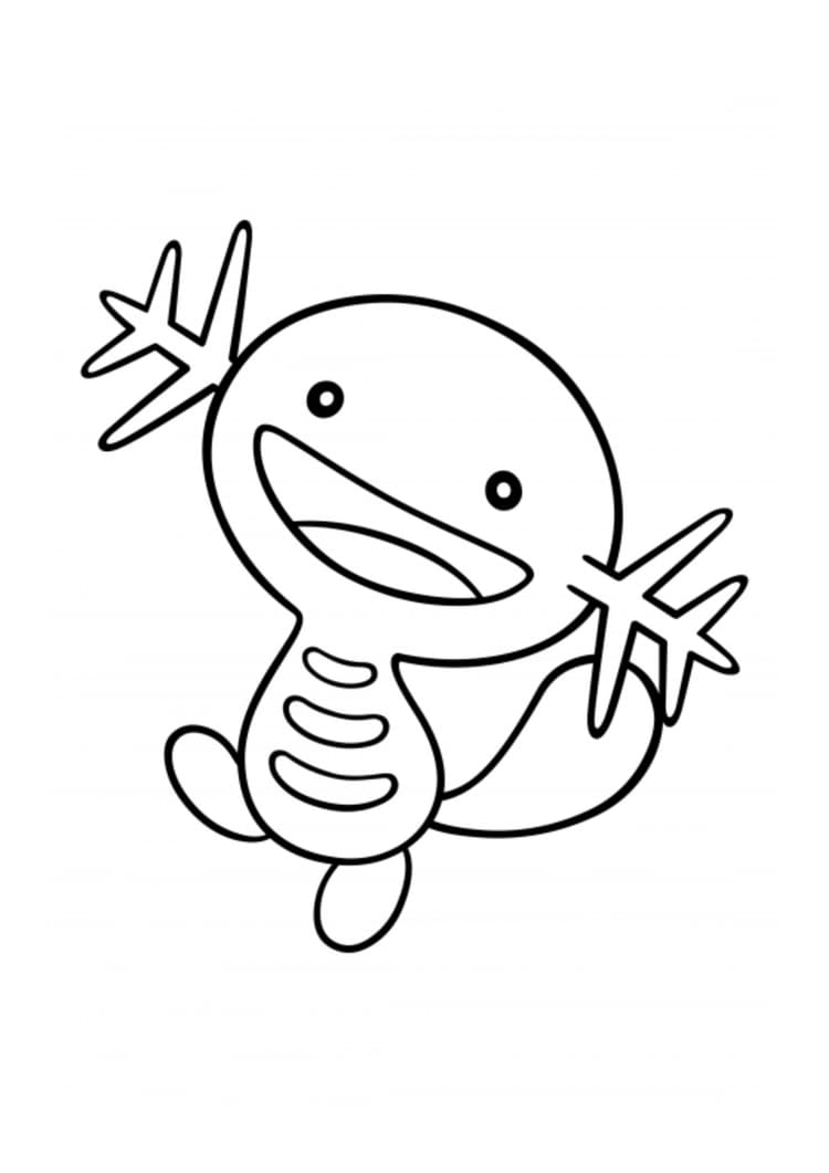 Página para colorear Wooper (A4) para imprimir