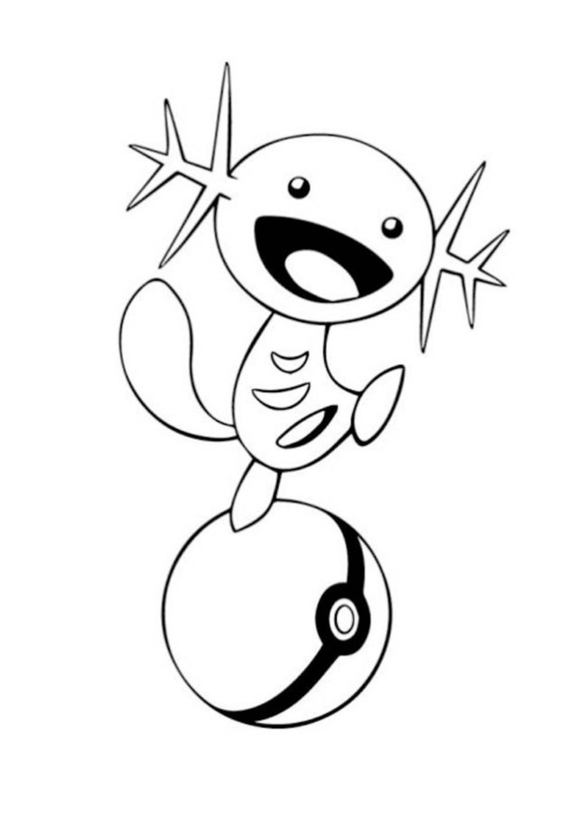 Página para colorear Wooper (A4) para imprimir