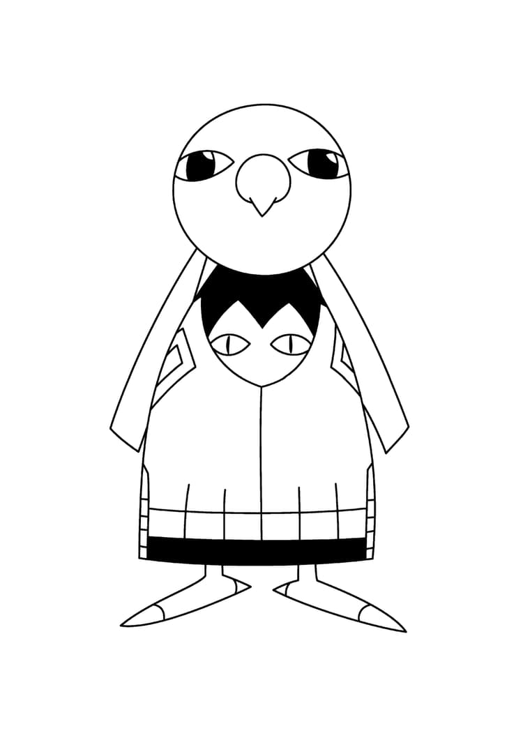 Página para colorear Xatu (A4) para imprimir