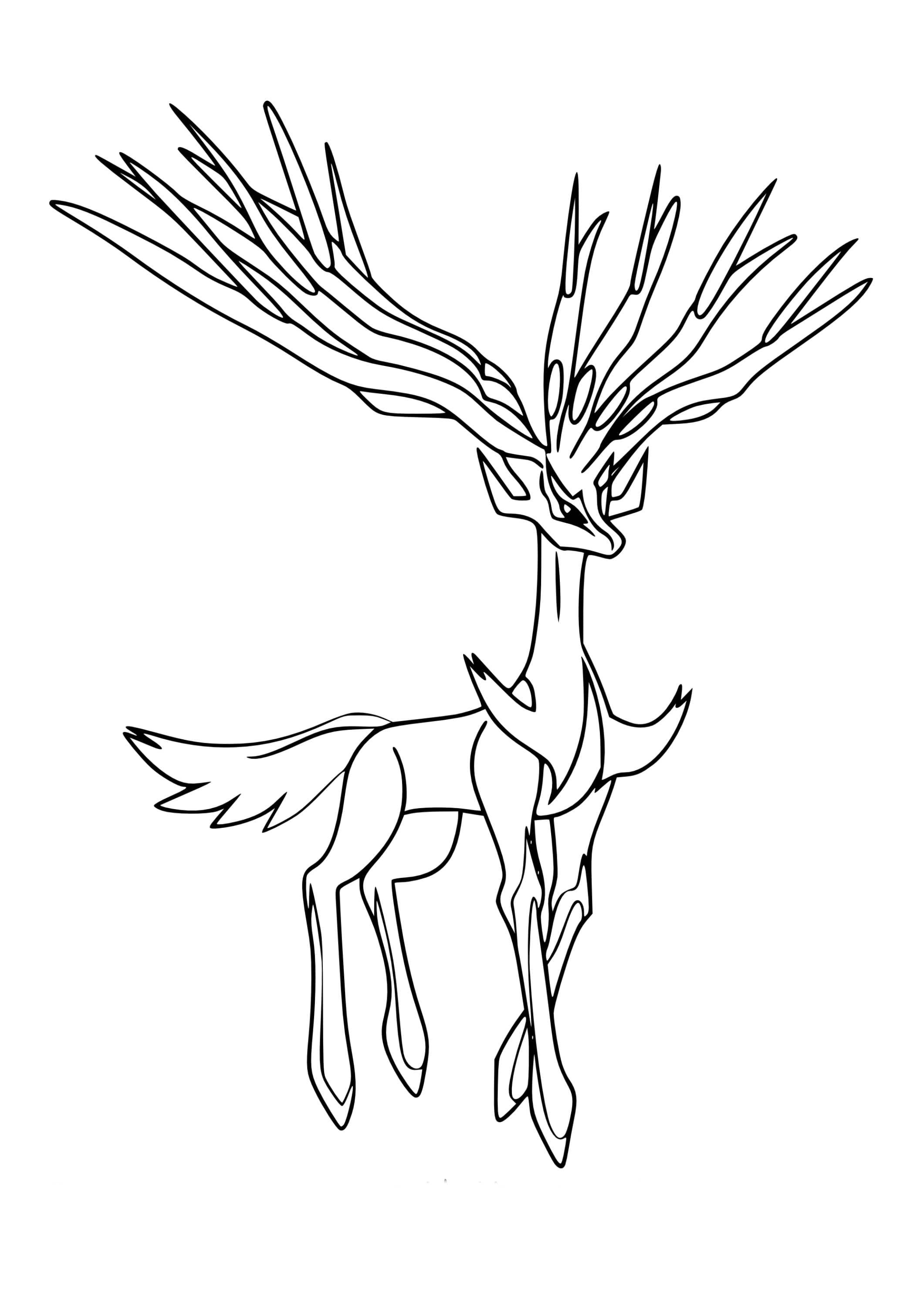 Página para colorear Xerneas (A4) para imprimir